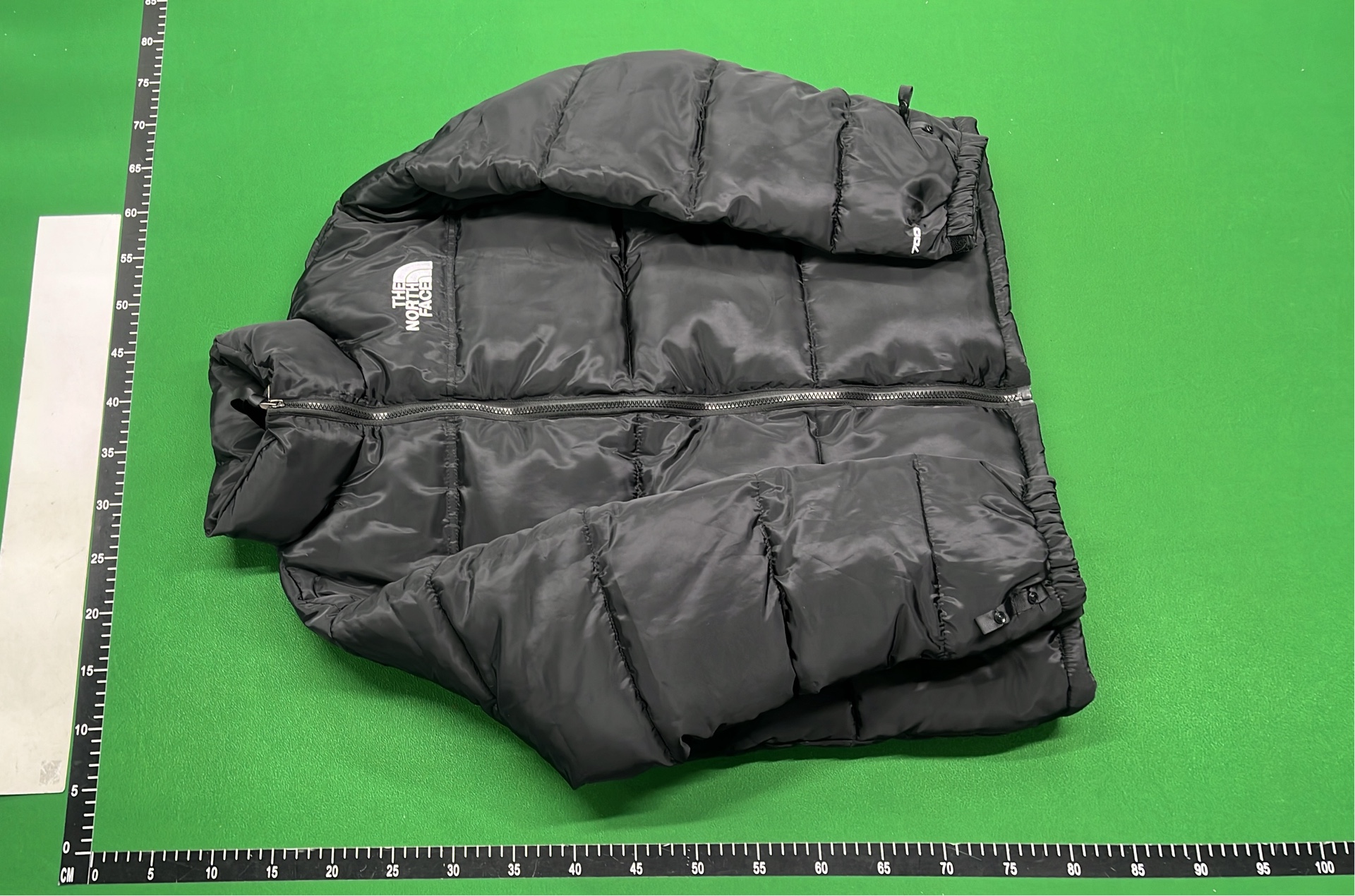 The North Face White Puffer Jacket with Black Hood