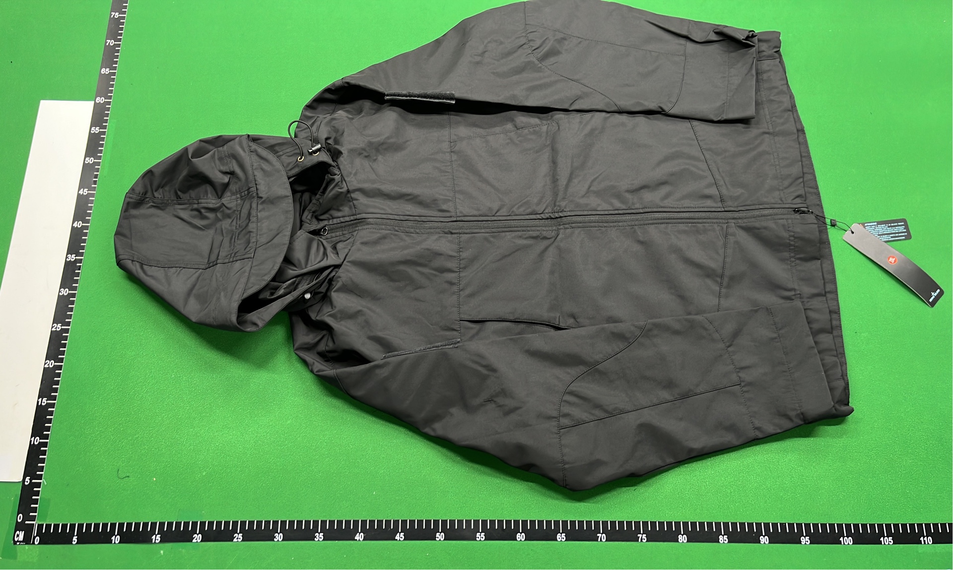 Stone Island Black Hooded Jacket with Compass Patch