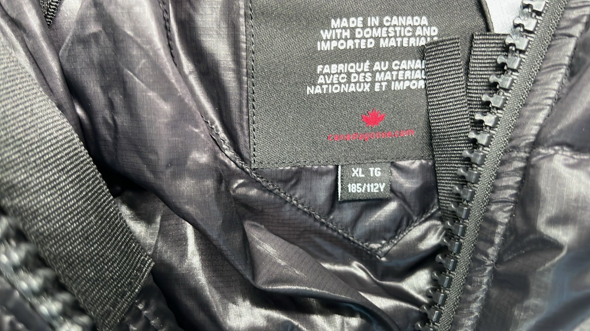 Canada Goose Black Puffer Jacket with Hood