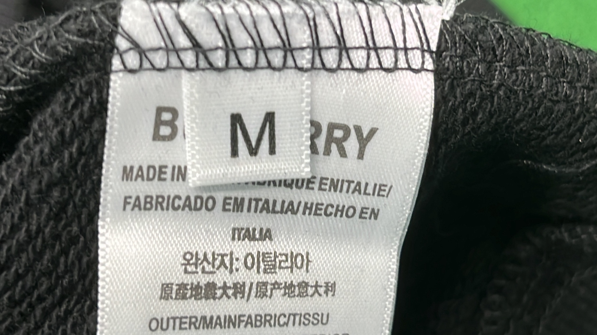 Black Hoodie with Red Logo and Checkered Lining