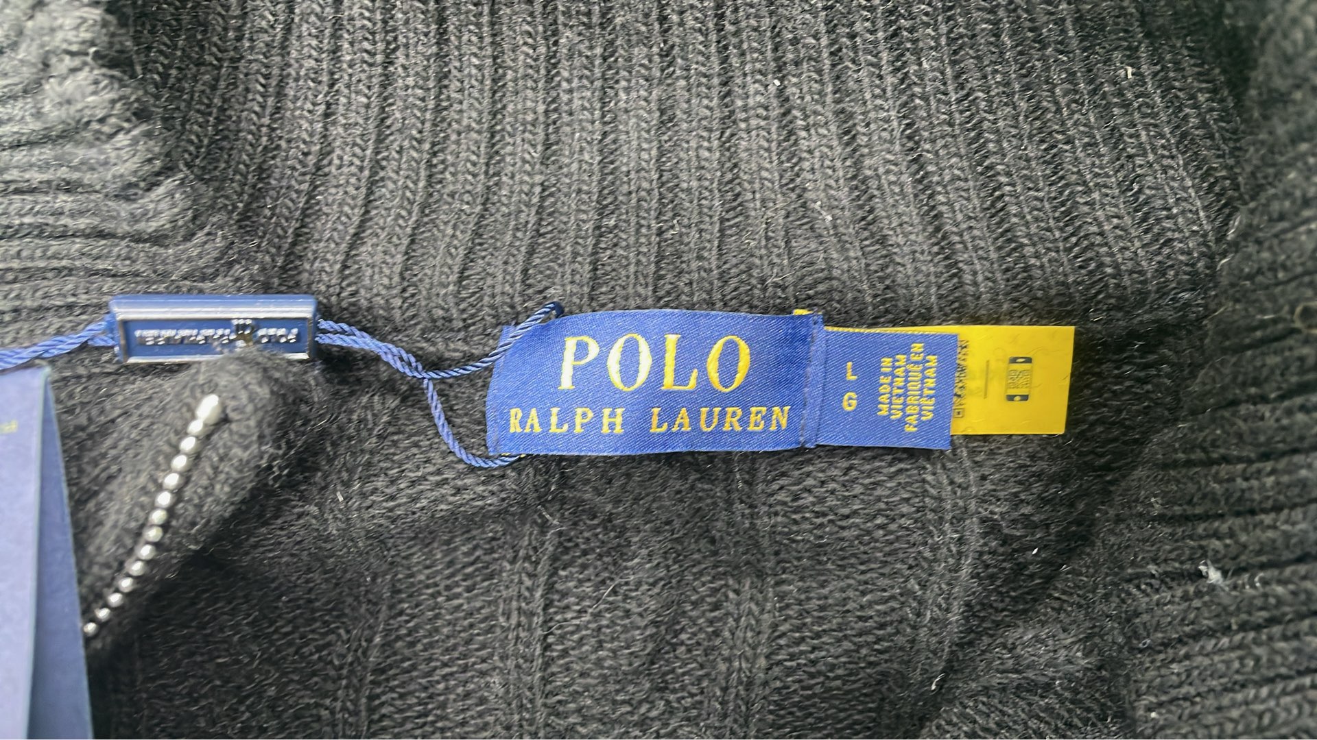 Black Polo Ralph Lauren Hoodie with Red Pony Logo