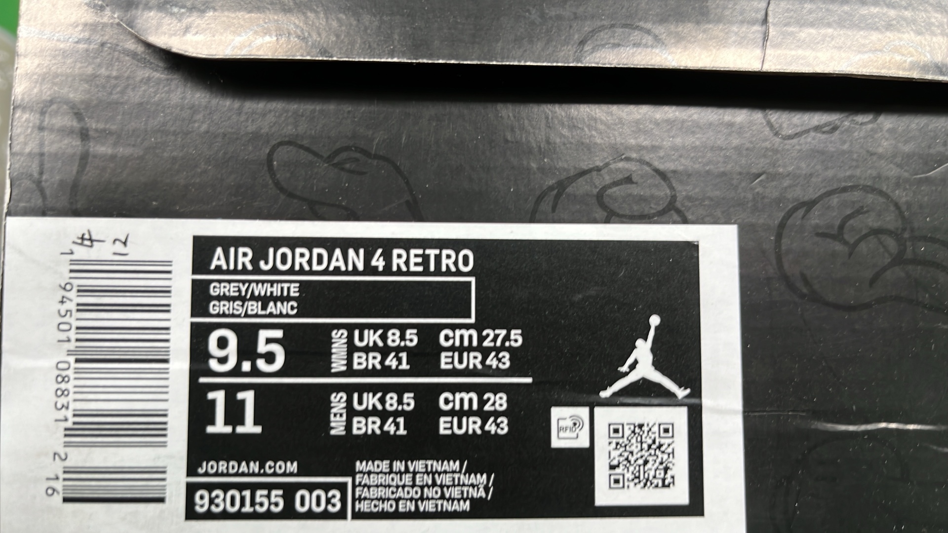 Air Jordan 4 Retro White Olive Green Men's Basketball Shoes