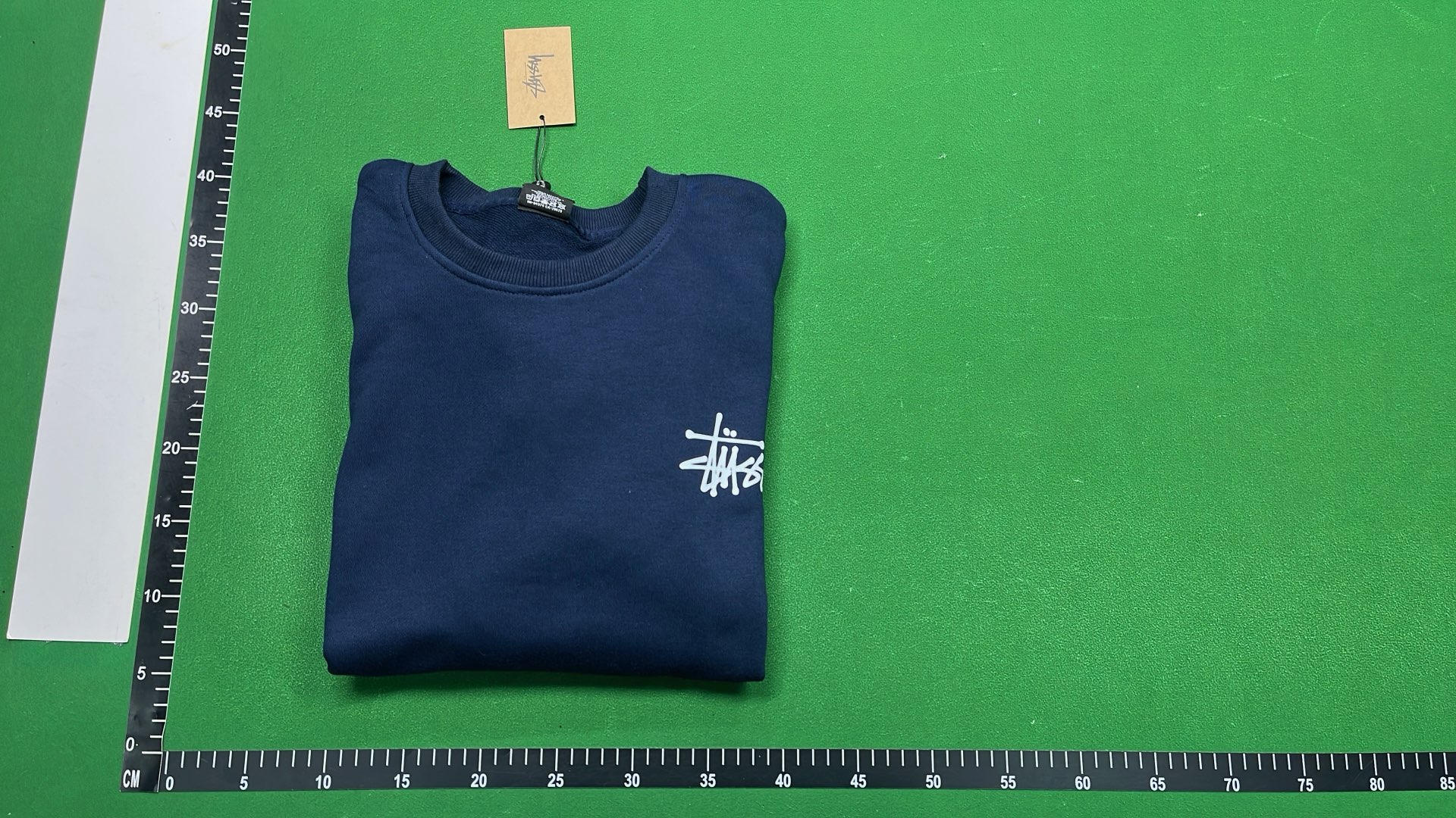 Stussy Black Crewneck Sweatshirt with White Logo