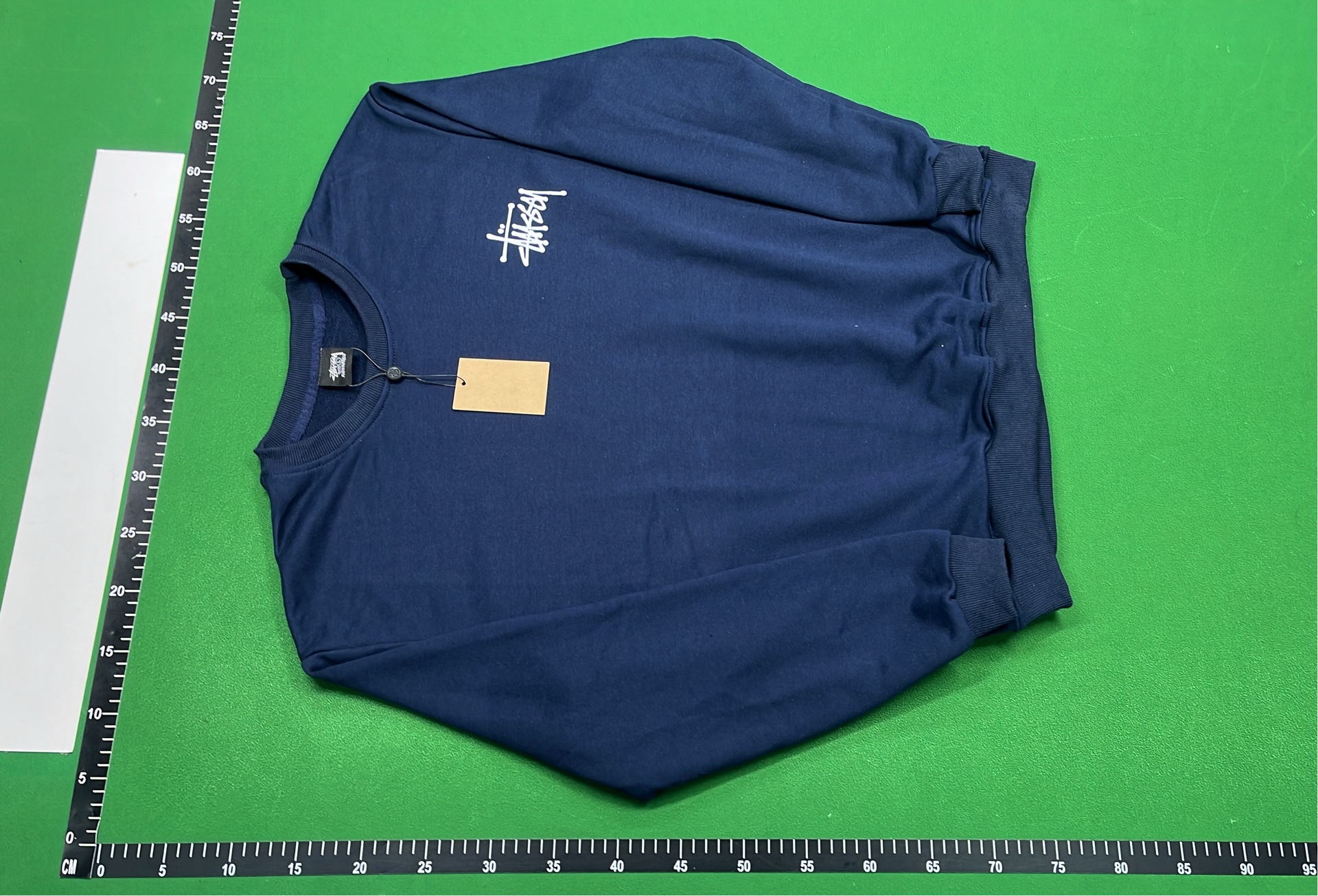 Stussy Black Crewneck Sweatshirt with White Logo