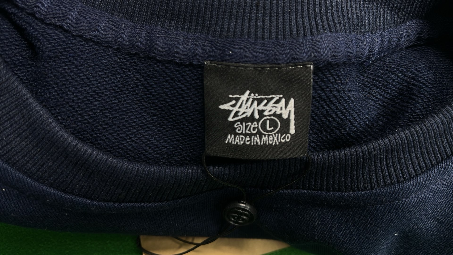 Stussy Black Crewneck Sweatshirt with White Logo