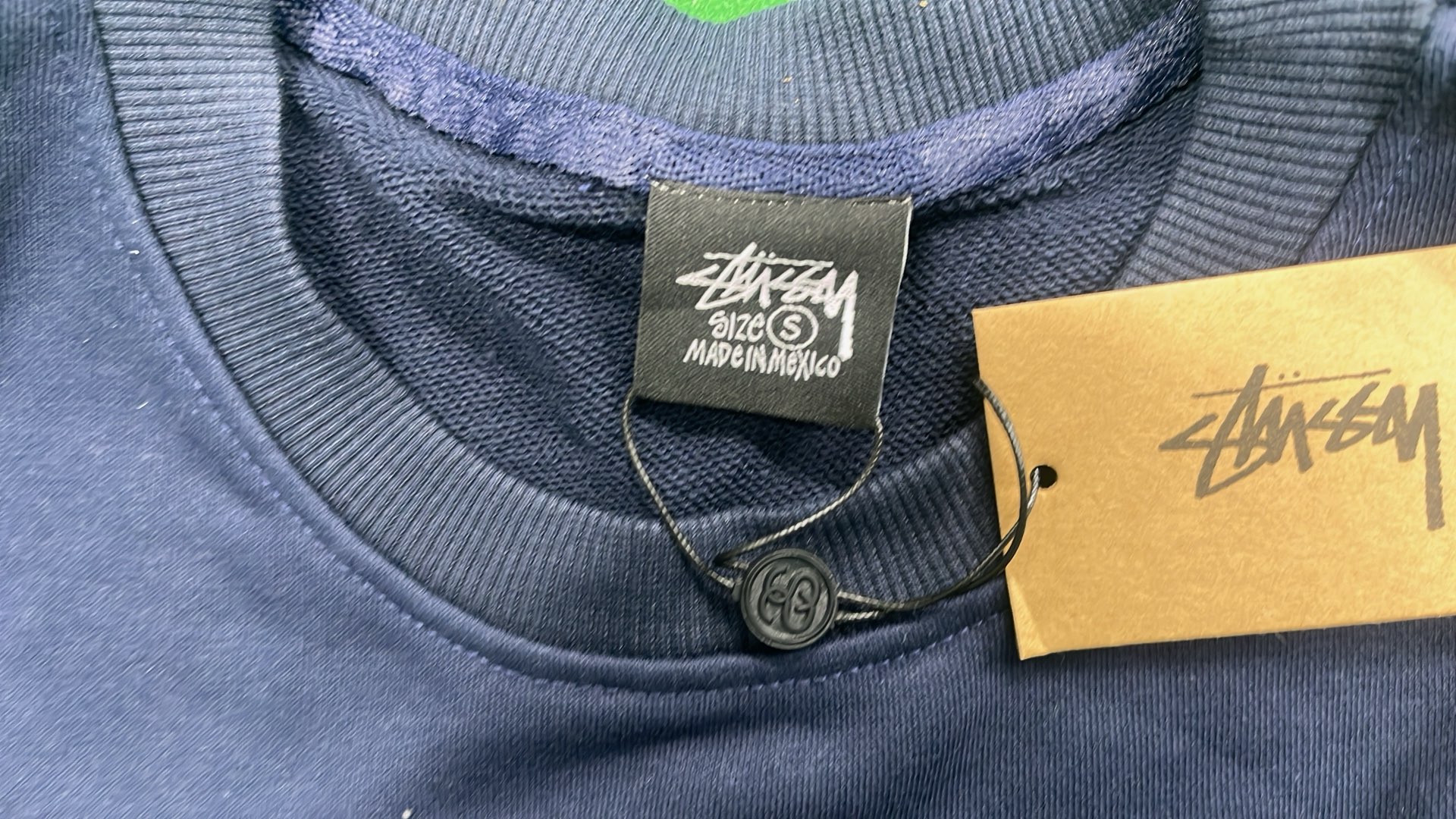 Stussy Black Crewneck Sweatshirt with White Logo