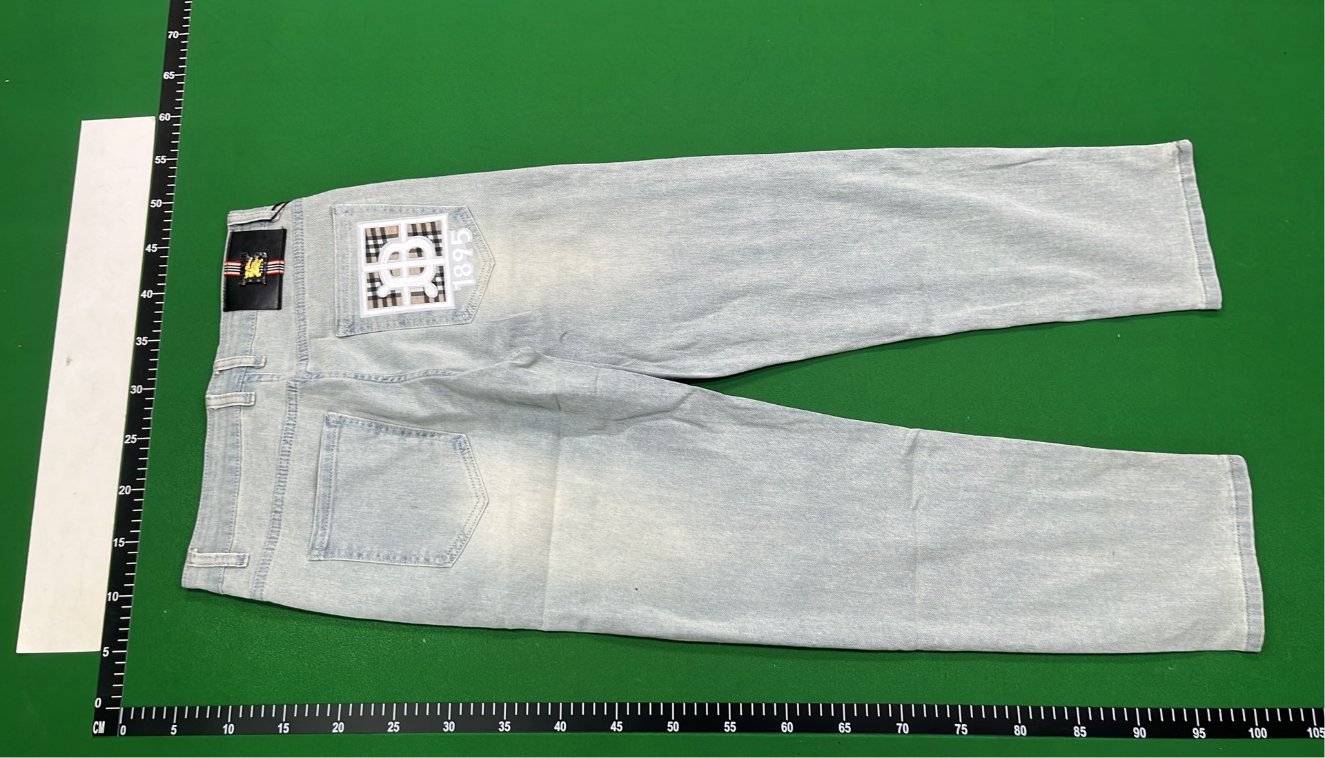 Burberry Black Pants with Logo Patch Design