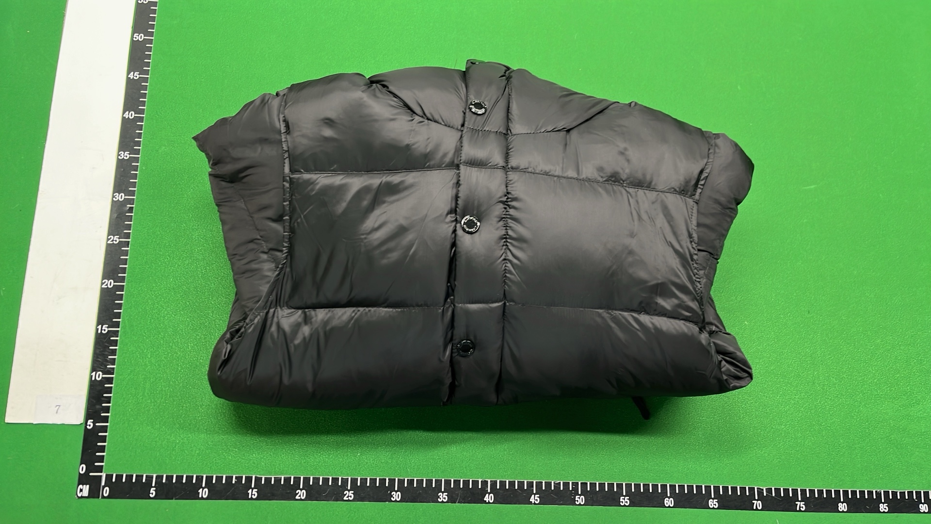 Beige Quilted Down Jacket with Check Lining and Hood