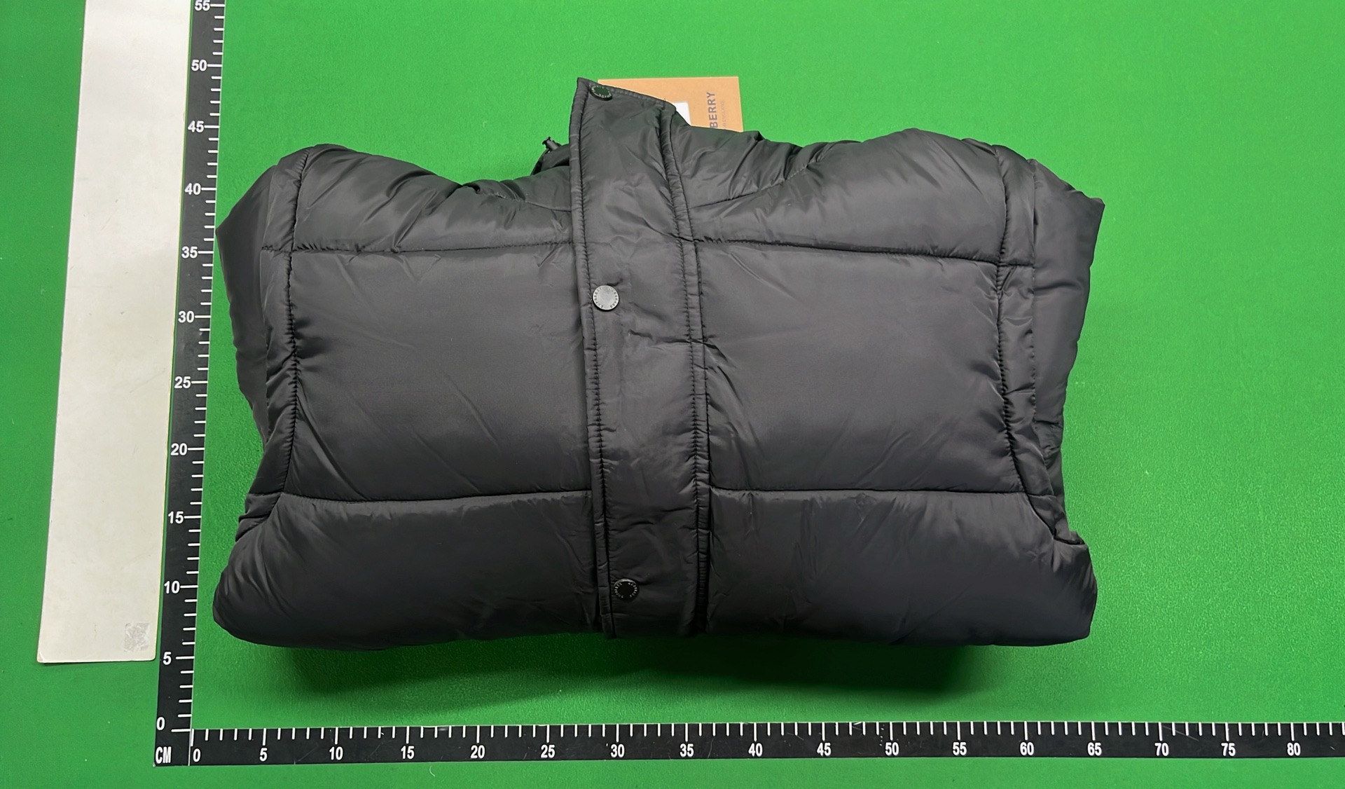 Burberry Black Down Jacket with Check Lining