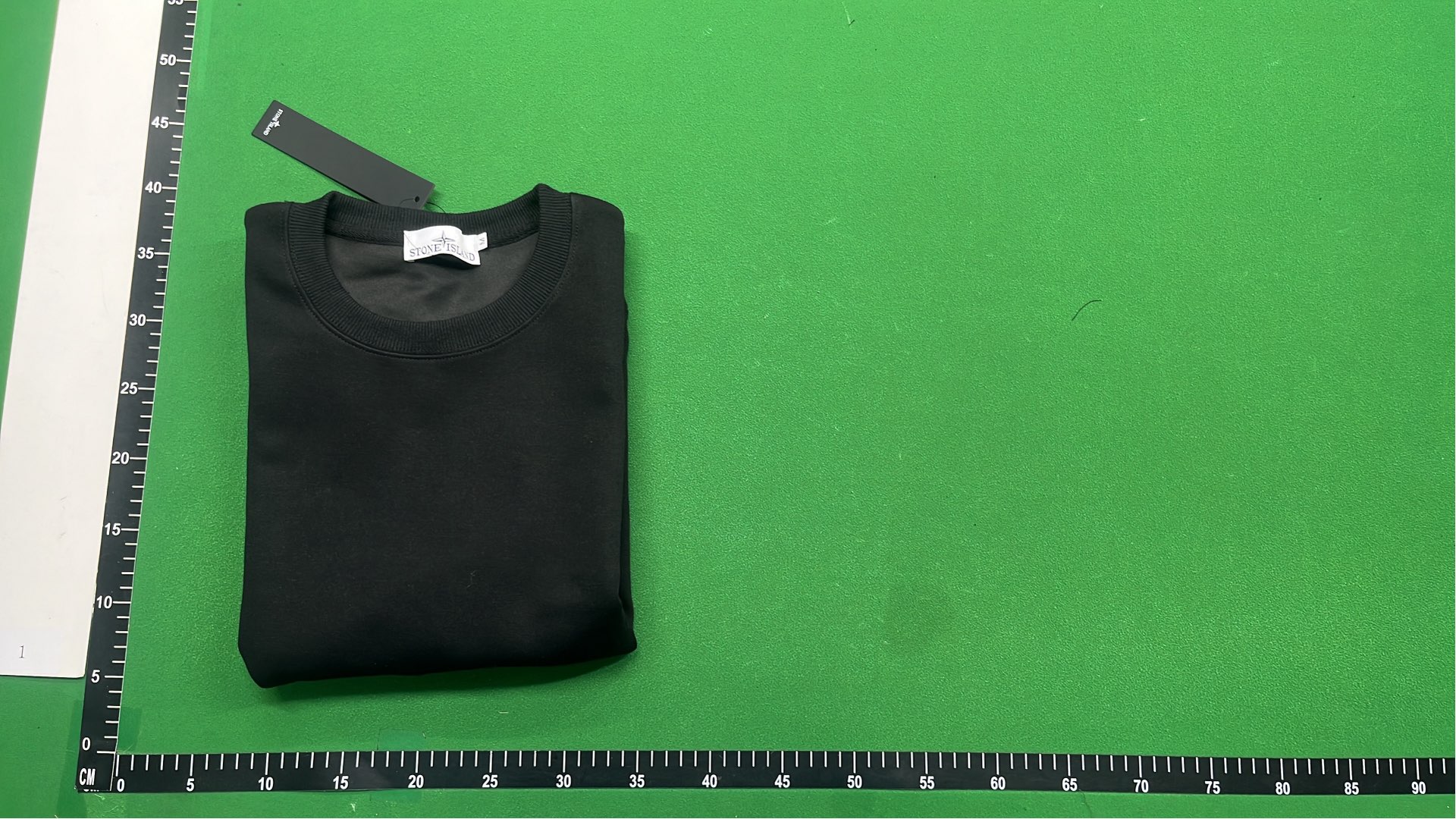 Stone Island Black Crewneck Sweatshirt with Logo Patch