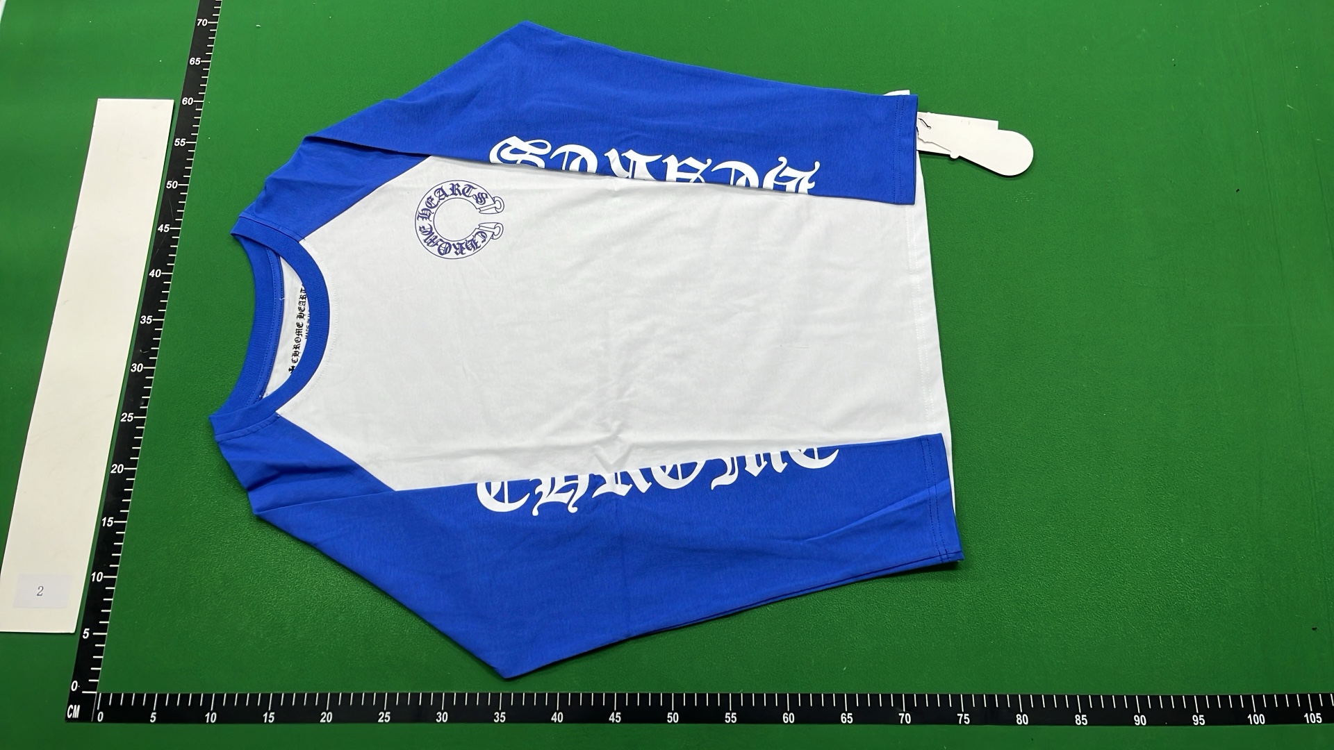 Blue and White Chrome Hearts Long Sleeve T-Shirt