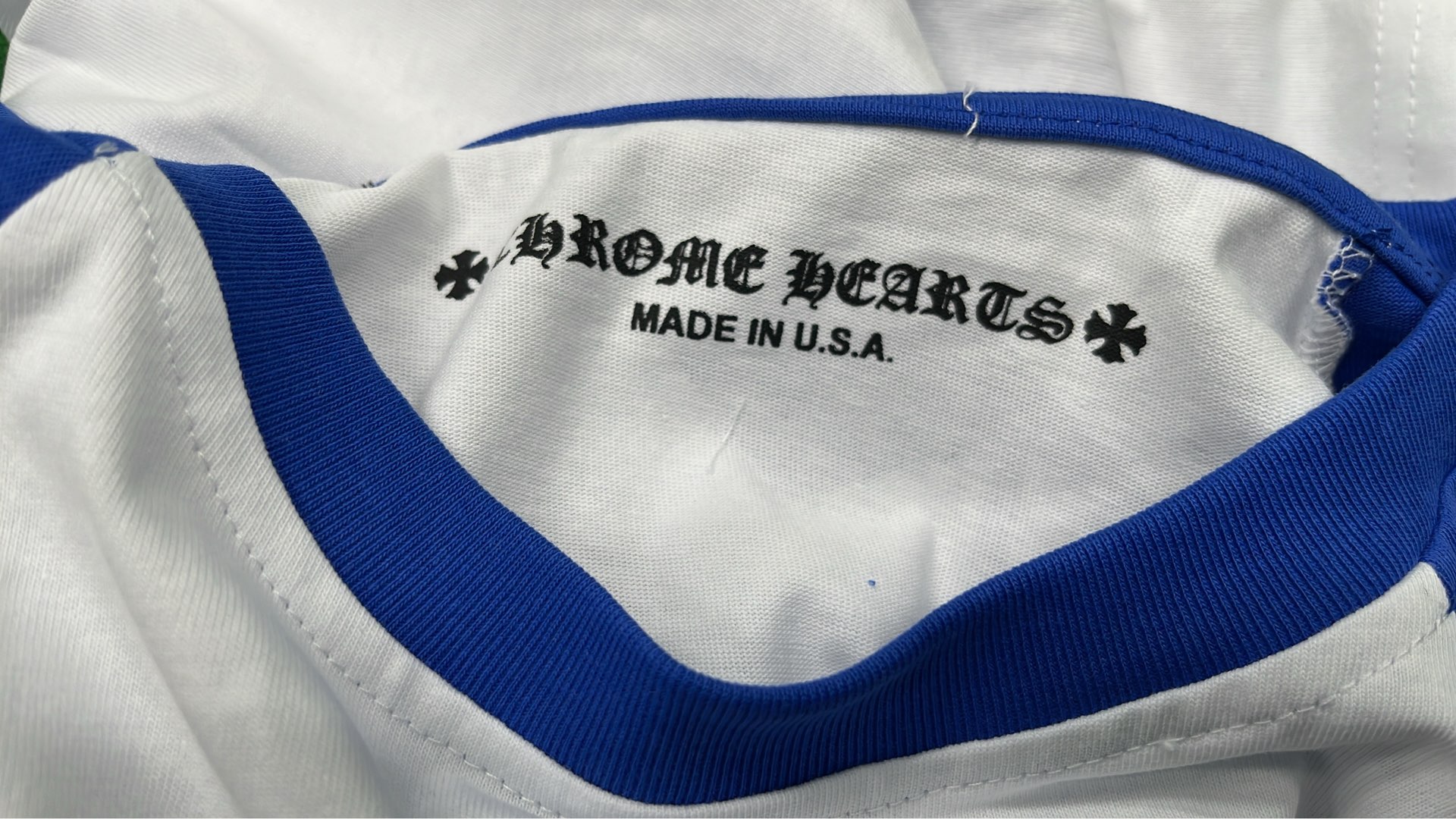 Blue and White Chrome Hearts Long Sleeve T-Shirt