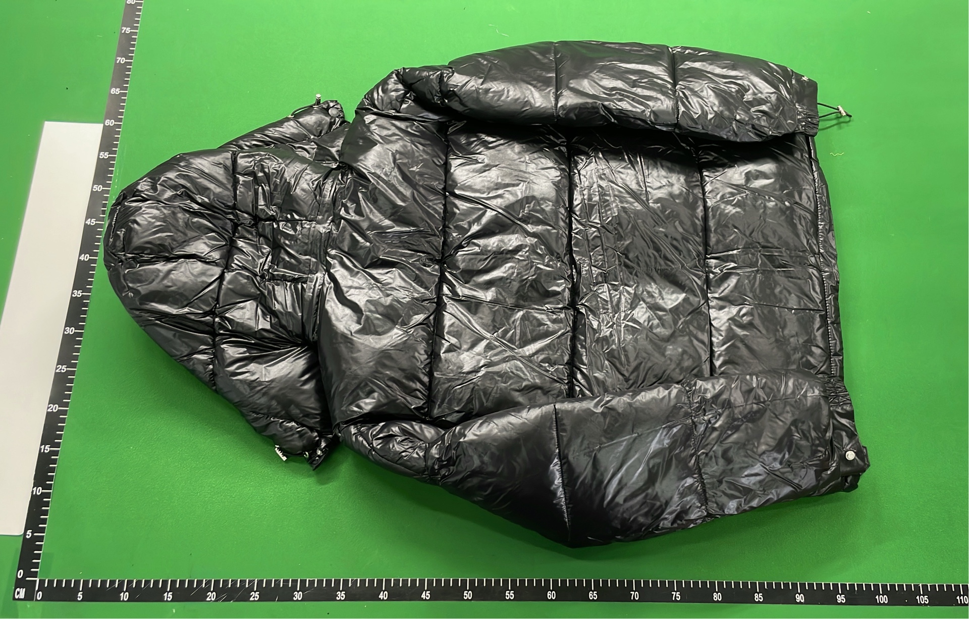 Moncler Black Puffer Jacket with Red White Stripe
