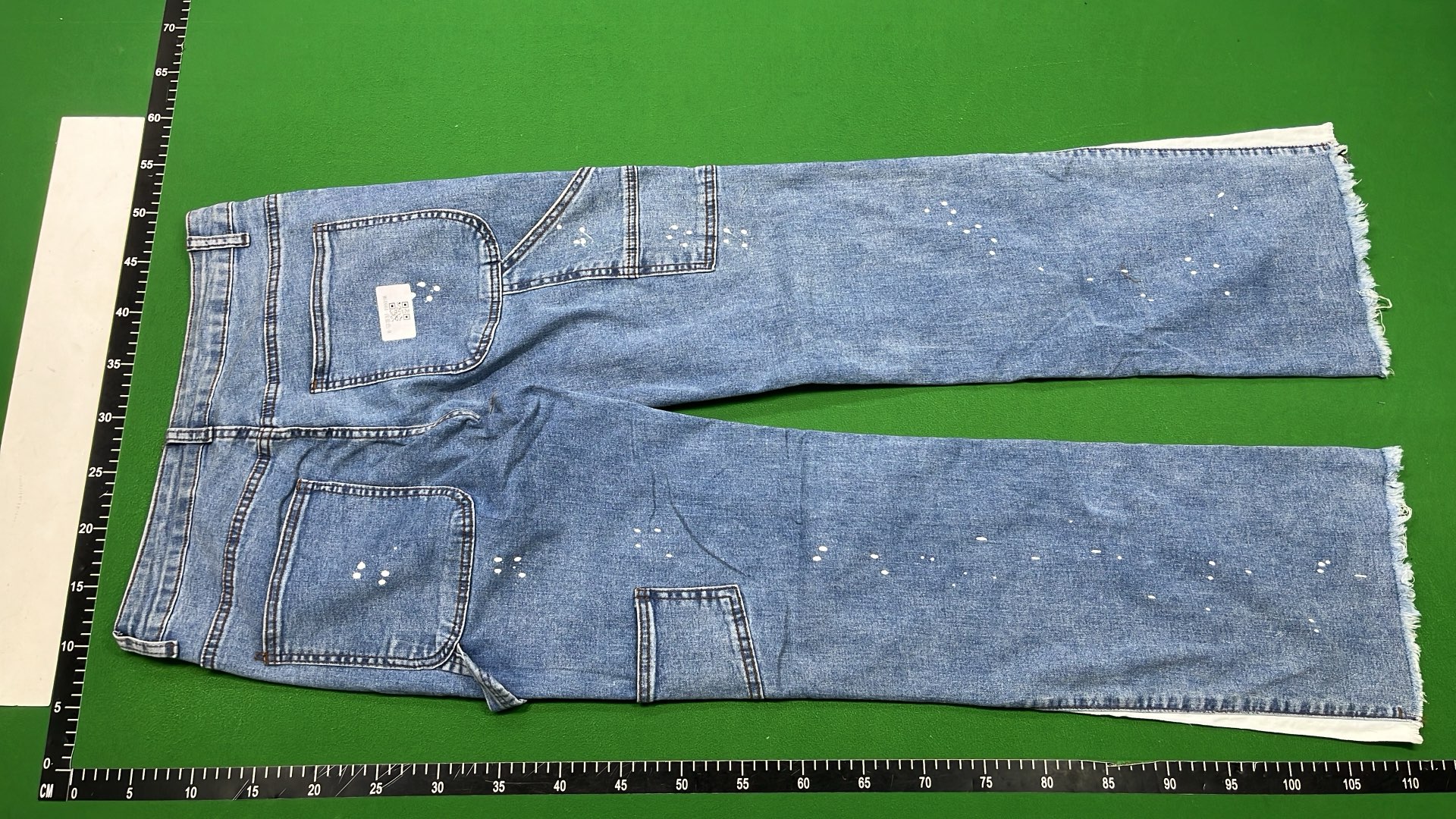 Patchwork Denim Jeans with Distressed Details