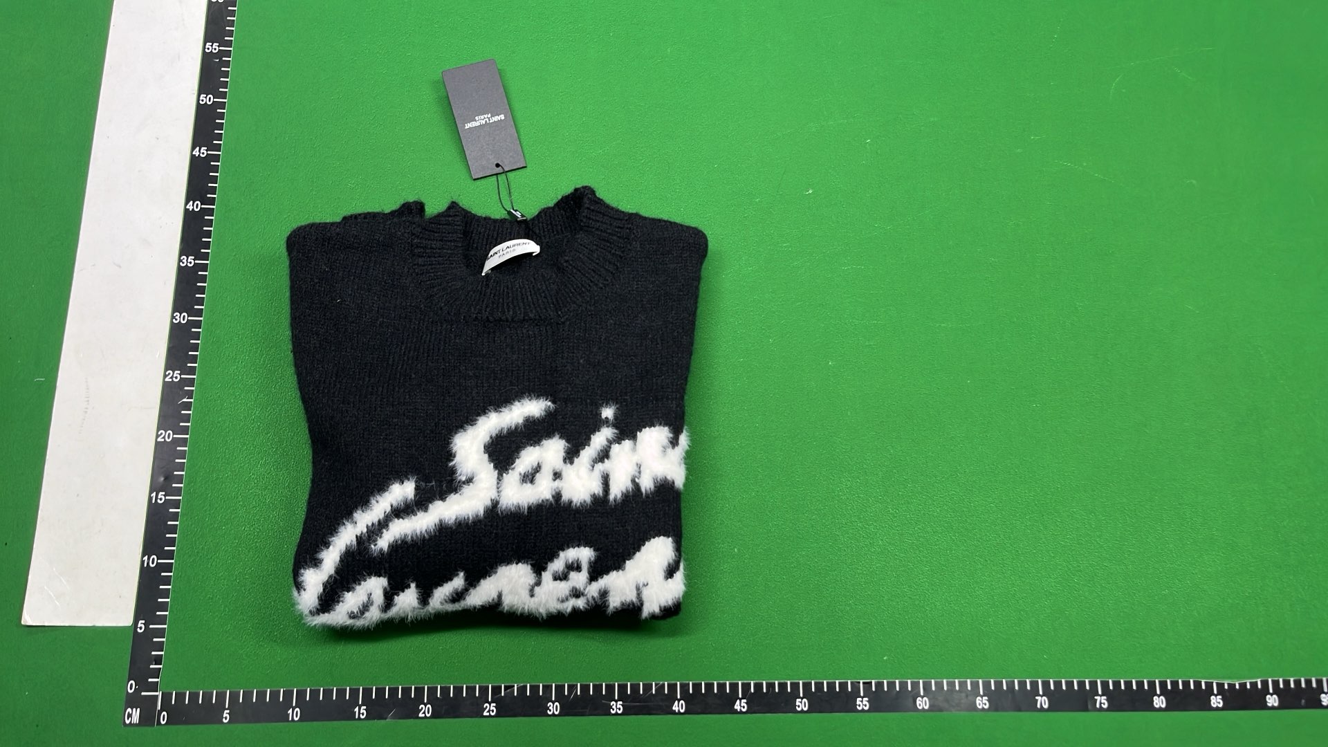 Saint Laurent Black Knit Sweater with Logo