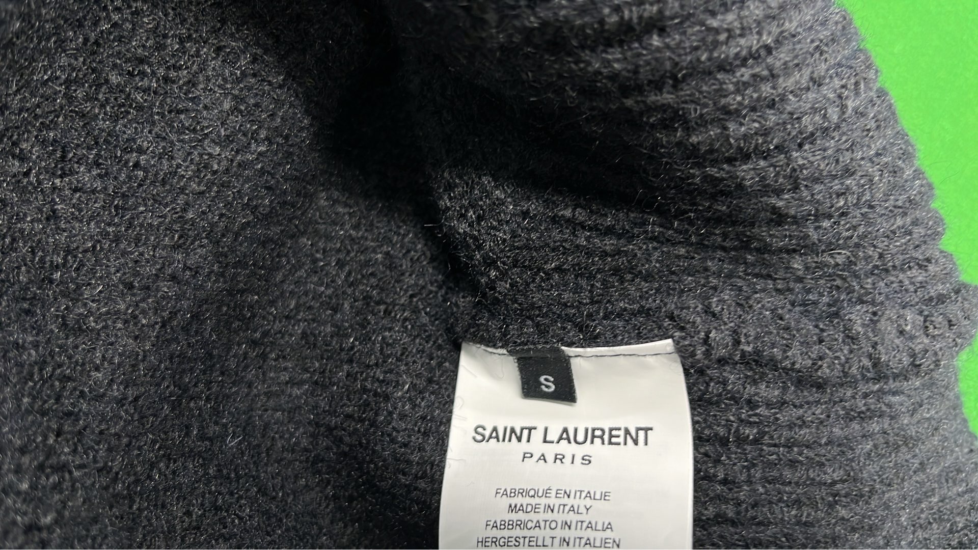 Saint Laurent Black Knit Sweater with Logo