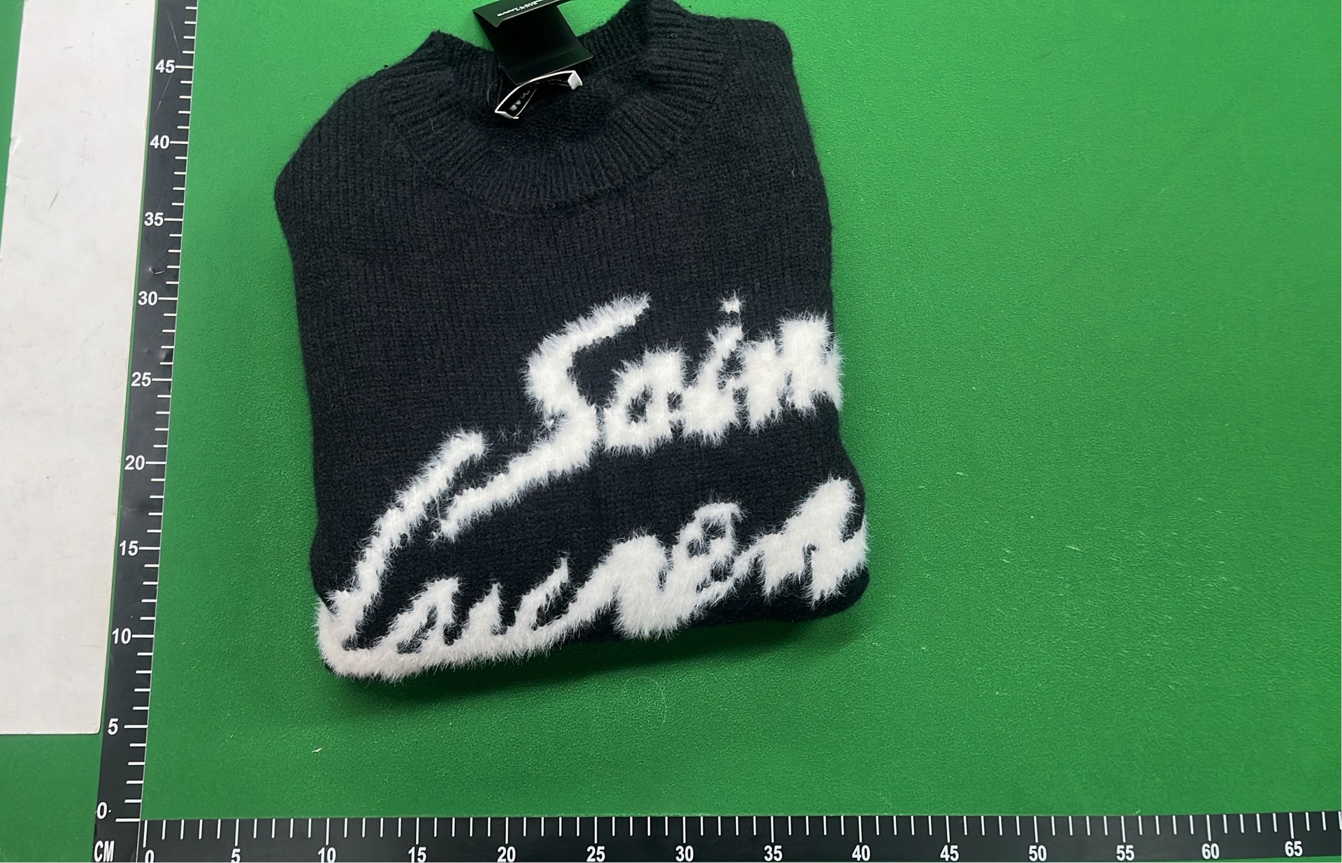 Saint Laurent Black Knit Sweater with Logo