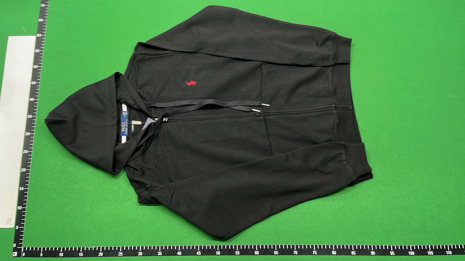 Black Zip-Up Hoodie with Logo