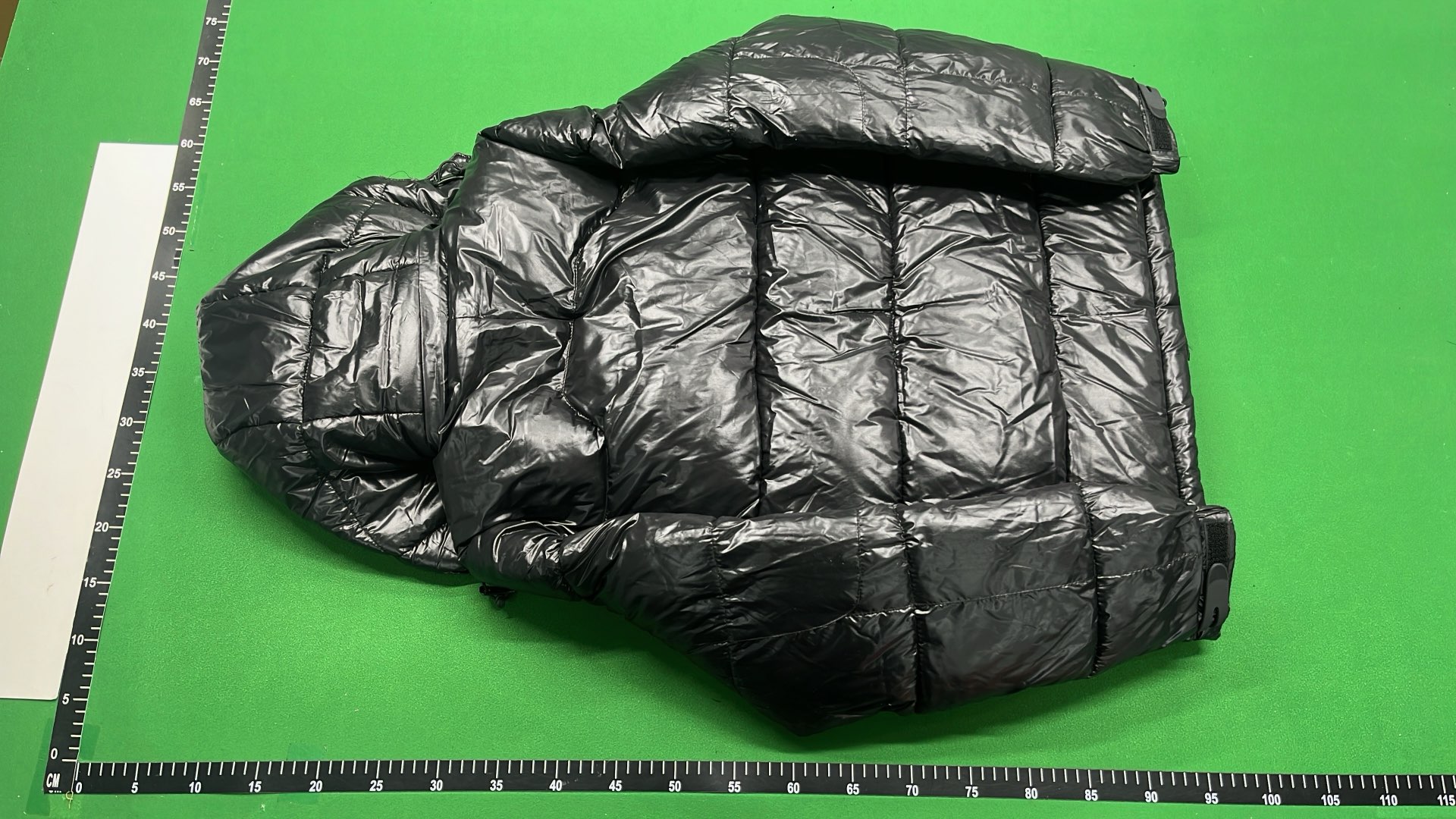 Men's Black Hooded Down Jacket with Red Pony Logo