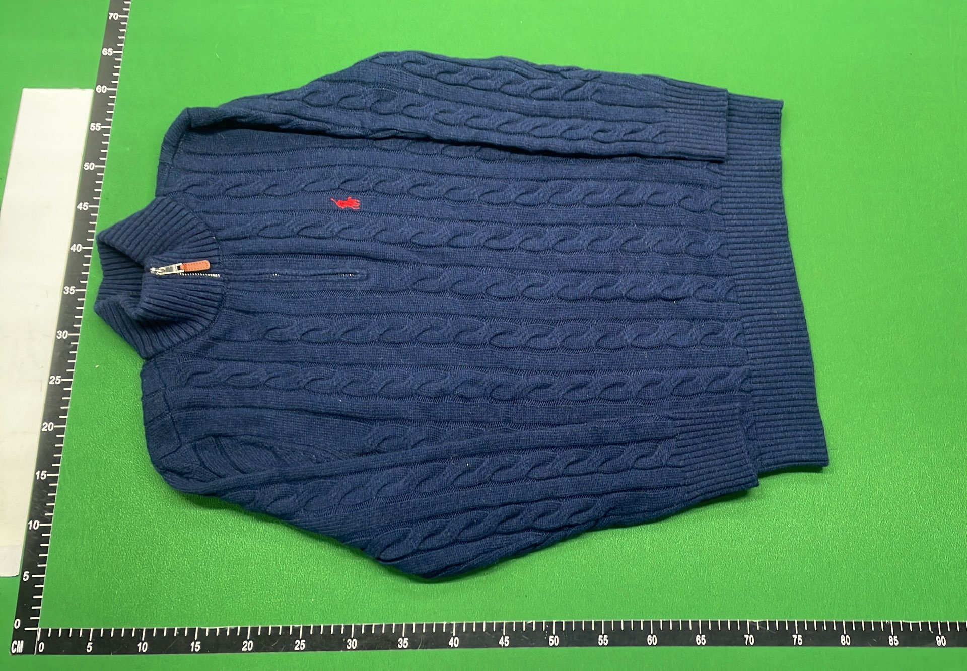 White Cable Knit Half-Zip Sweater for Men