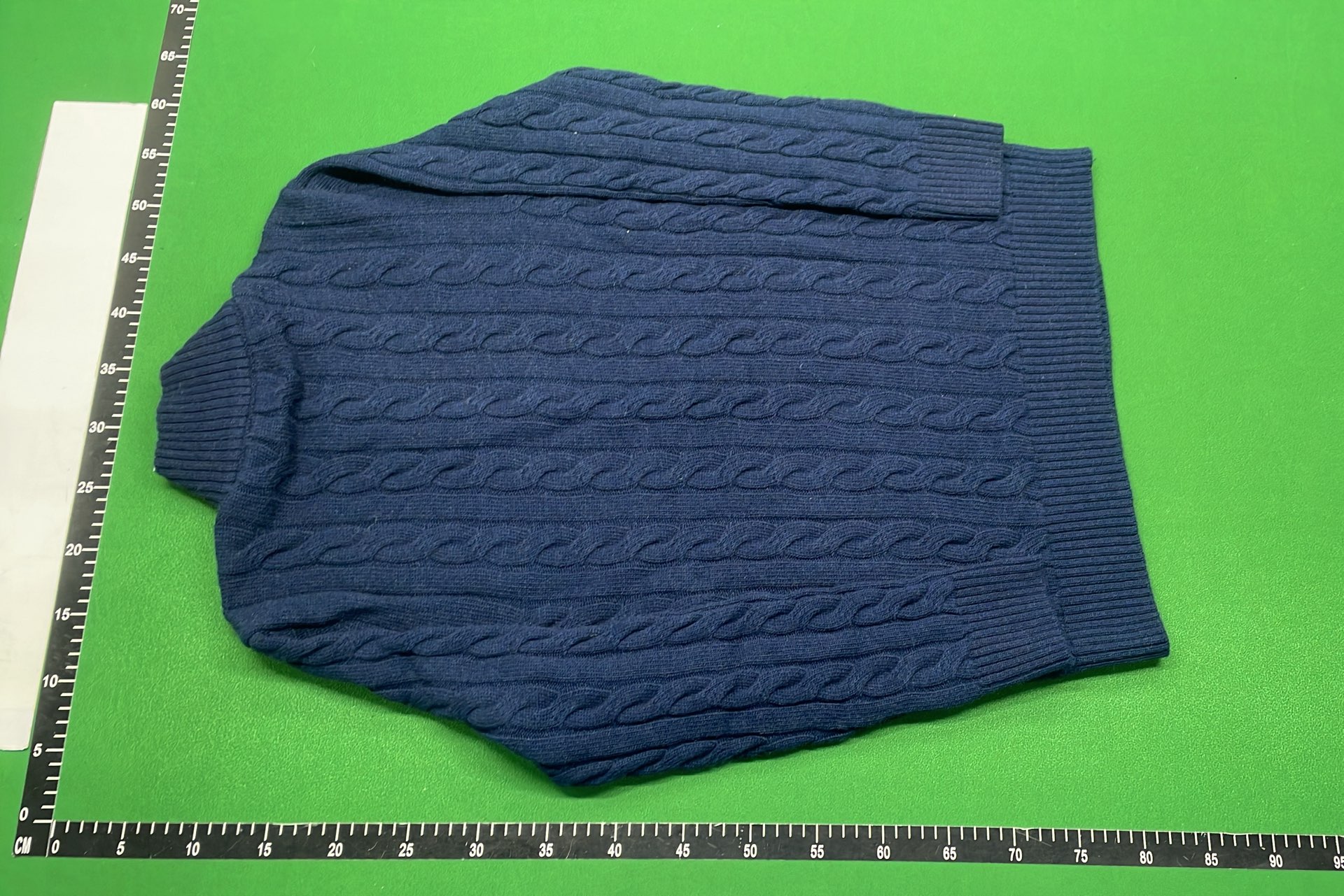 White Cable Knit Half-Zip Sweater for Men