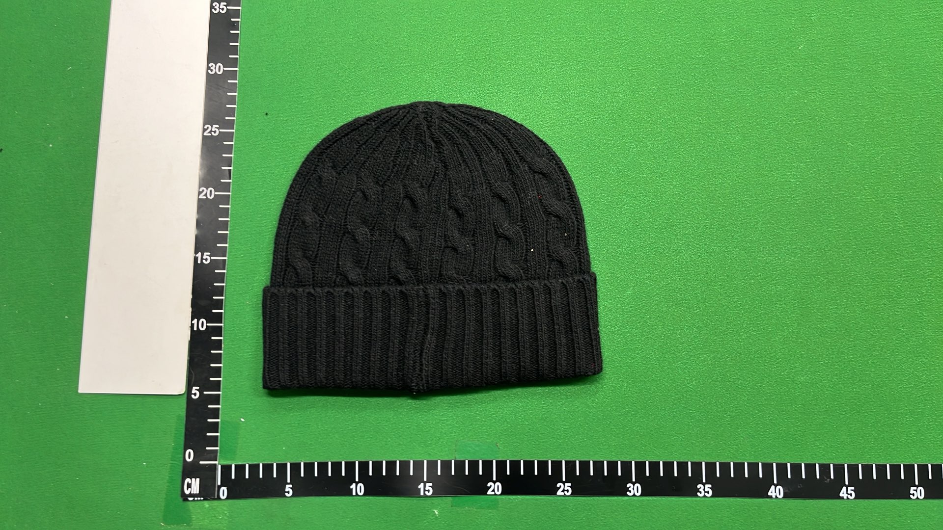 Cable Knit Beanie Hat with Embroidered Pony Logo
