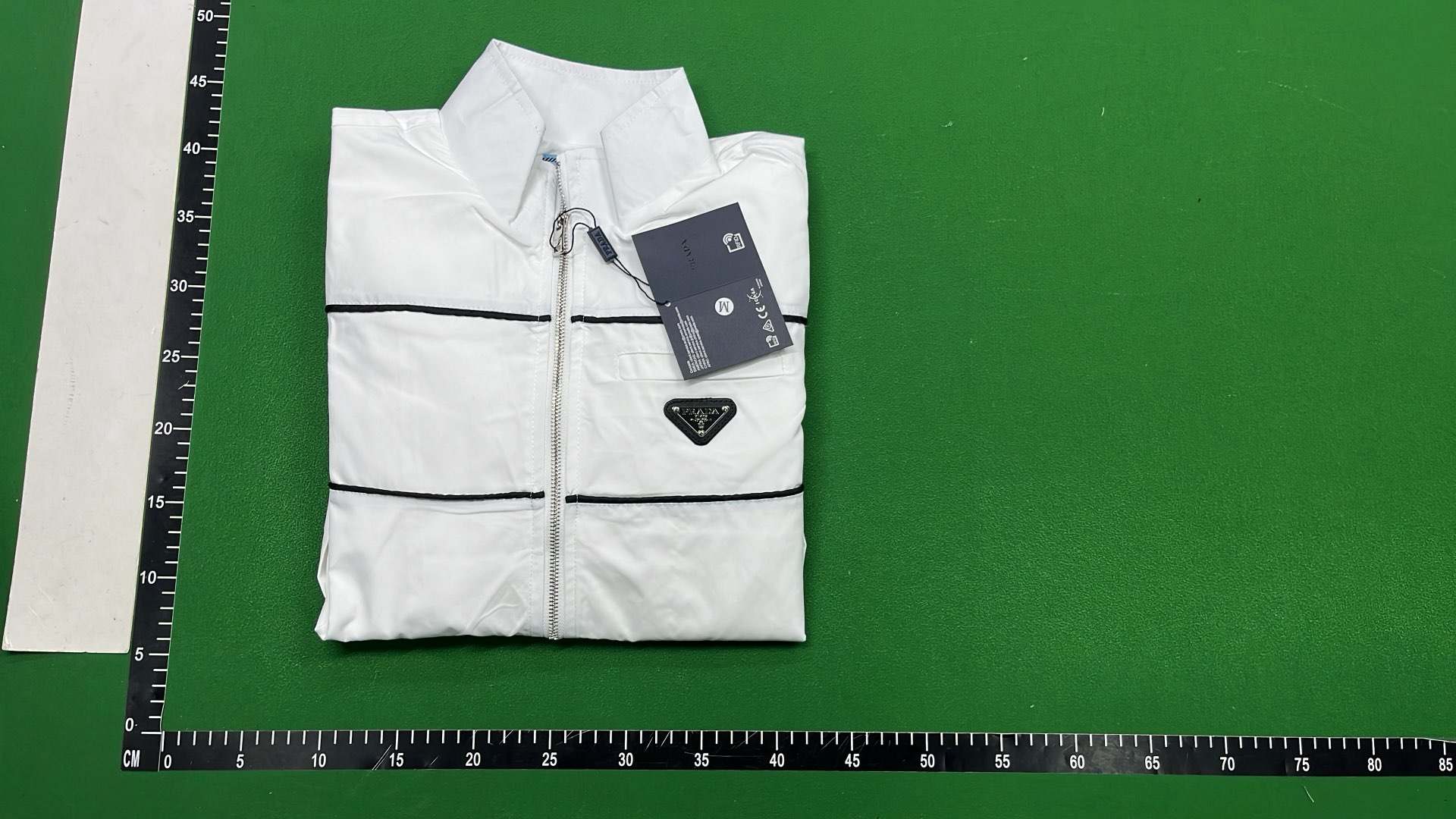 Prada Navy Blue Track Jacket with Logo Stripes