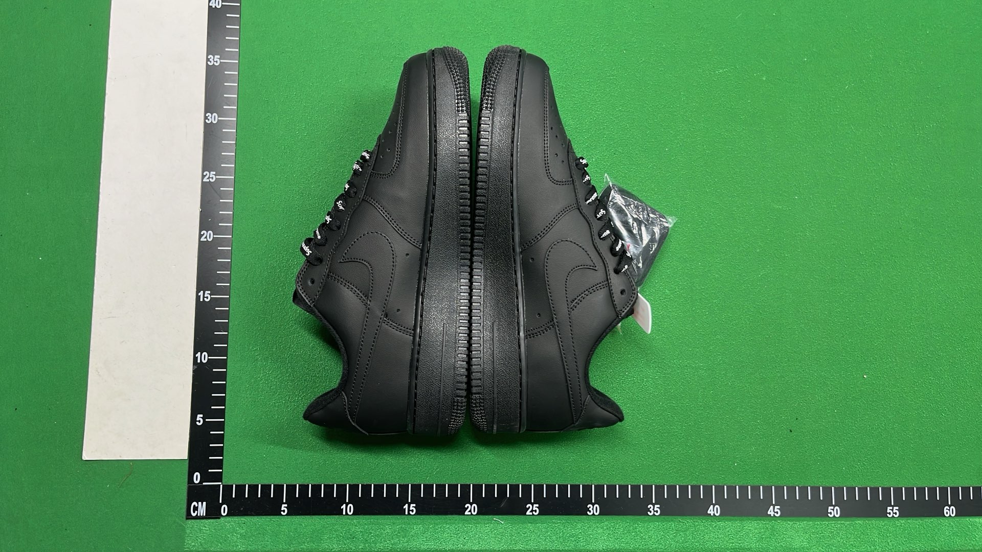 Nike Air Force 1 Low Black with Mint Swoosh Sneakers