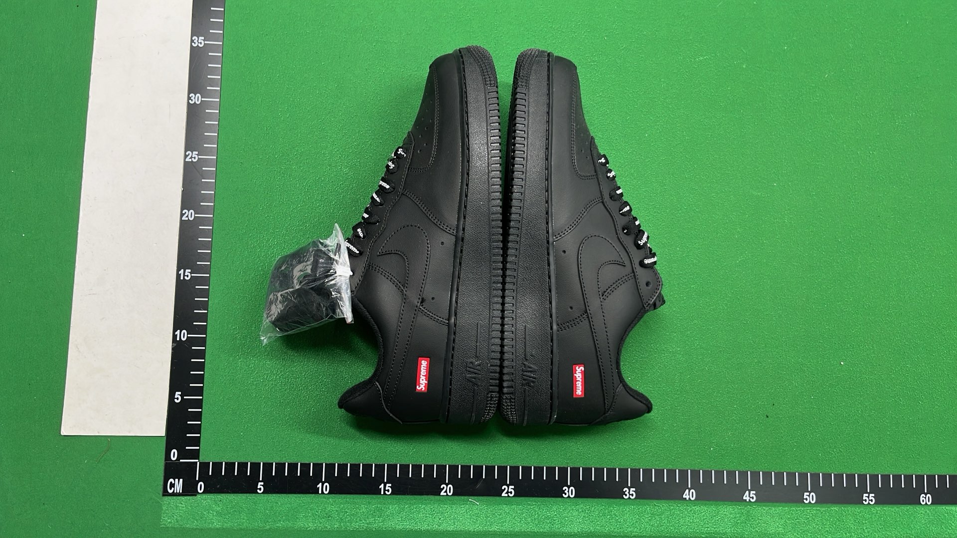 Nike Air Force 1 Low Black with Mint Swoosh Sneakers