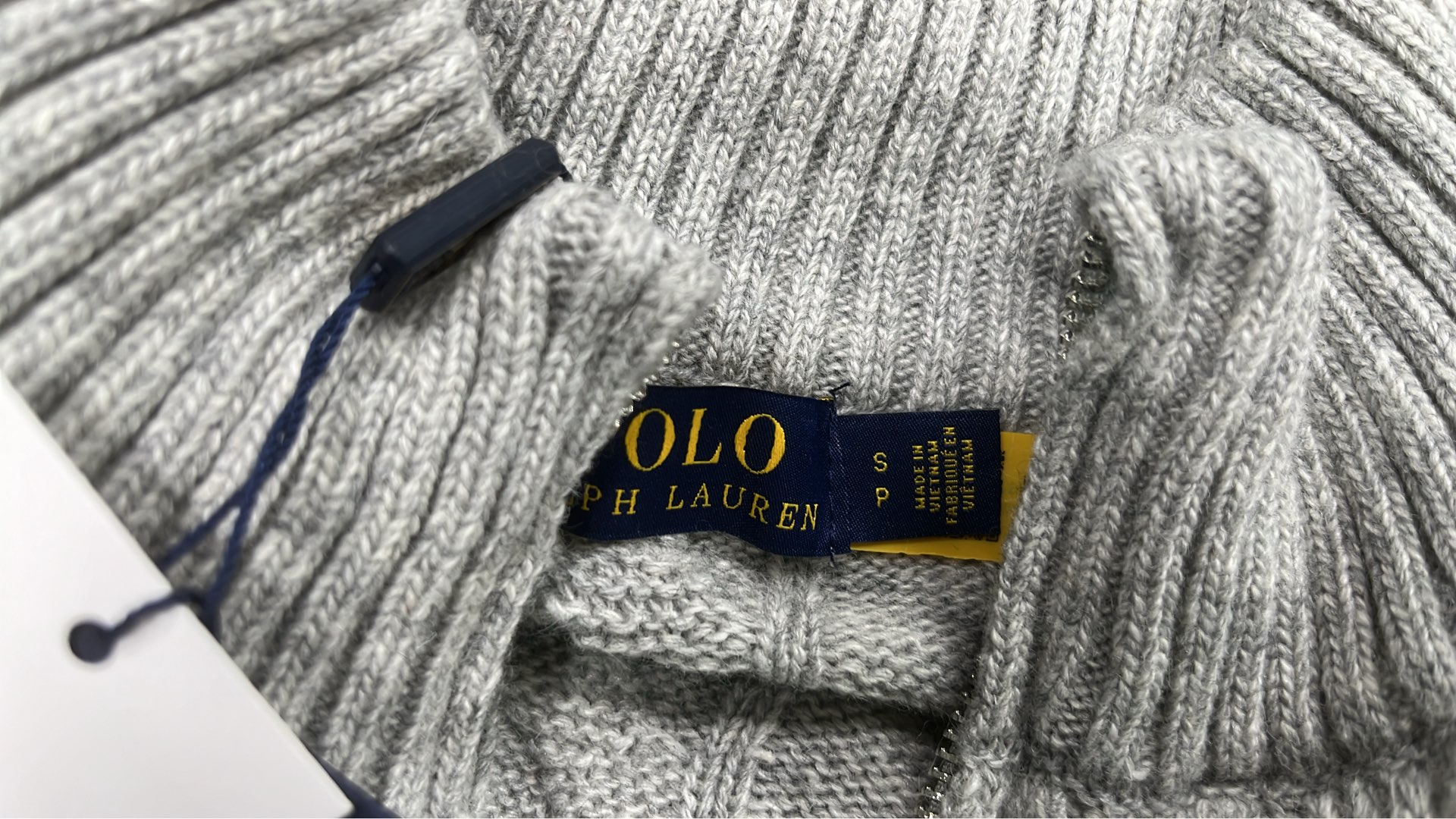Men's Black Cable Knit Zip-Up Sweater