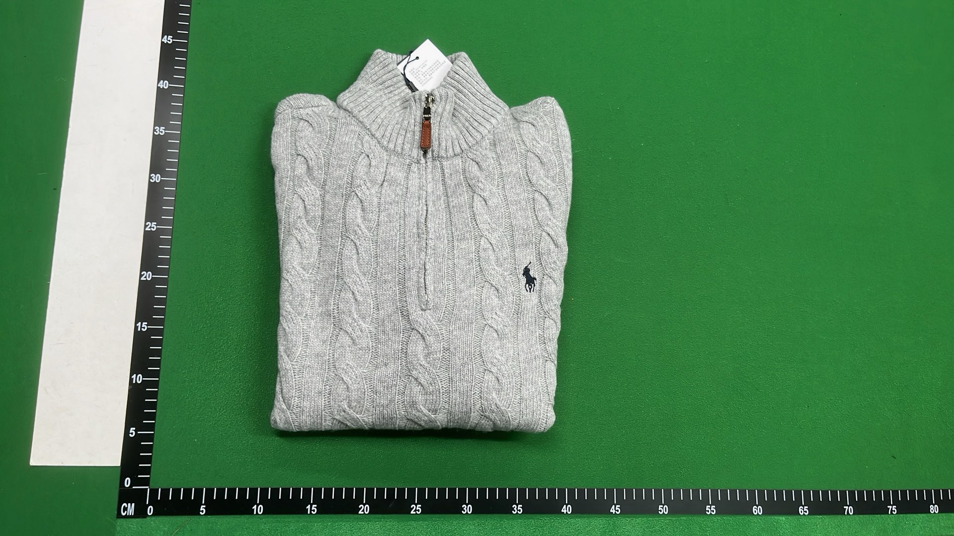 Men's Black Cable Knit Zip-Up Sweater