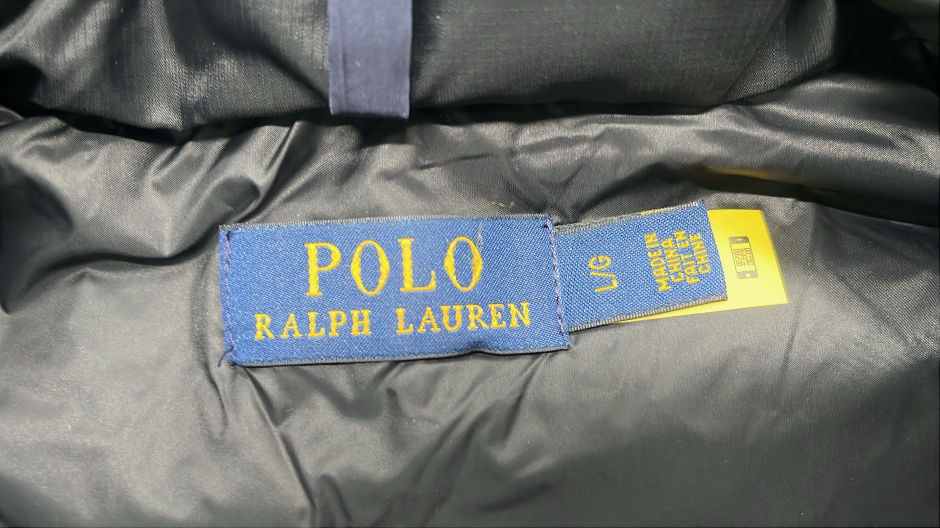 Recycled Down Jacket with Red Pony Logo