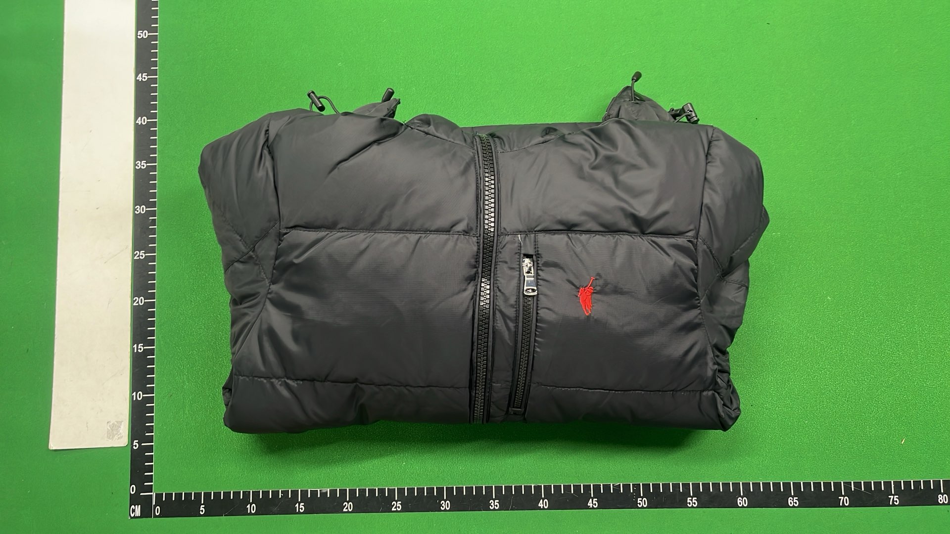 Recycled Down Jacket with Red Pony Logo