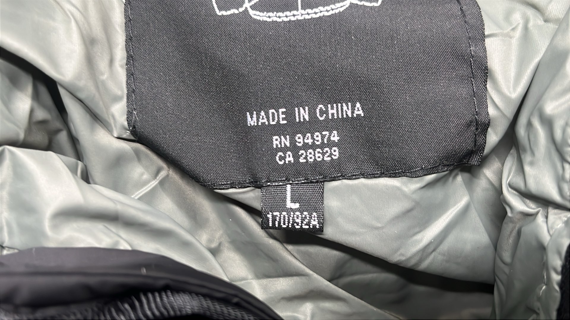 Stussy Black Puffer Jacket with Hood and Logo