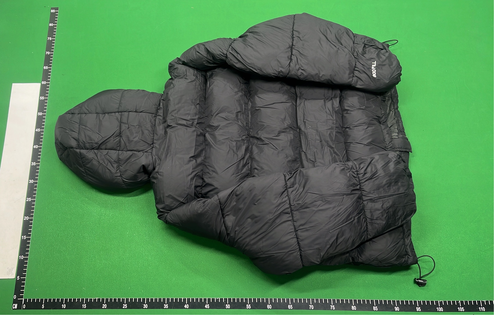 Stussy Black Puffer Jacket with Hood and Logo