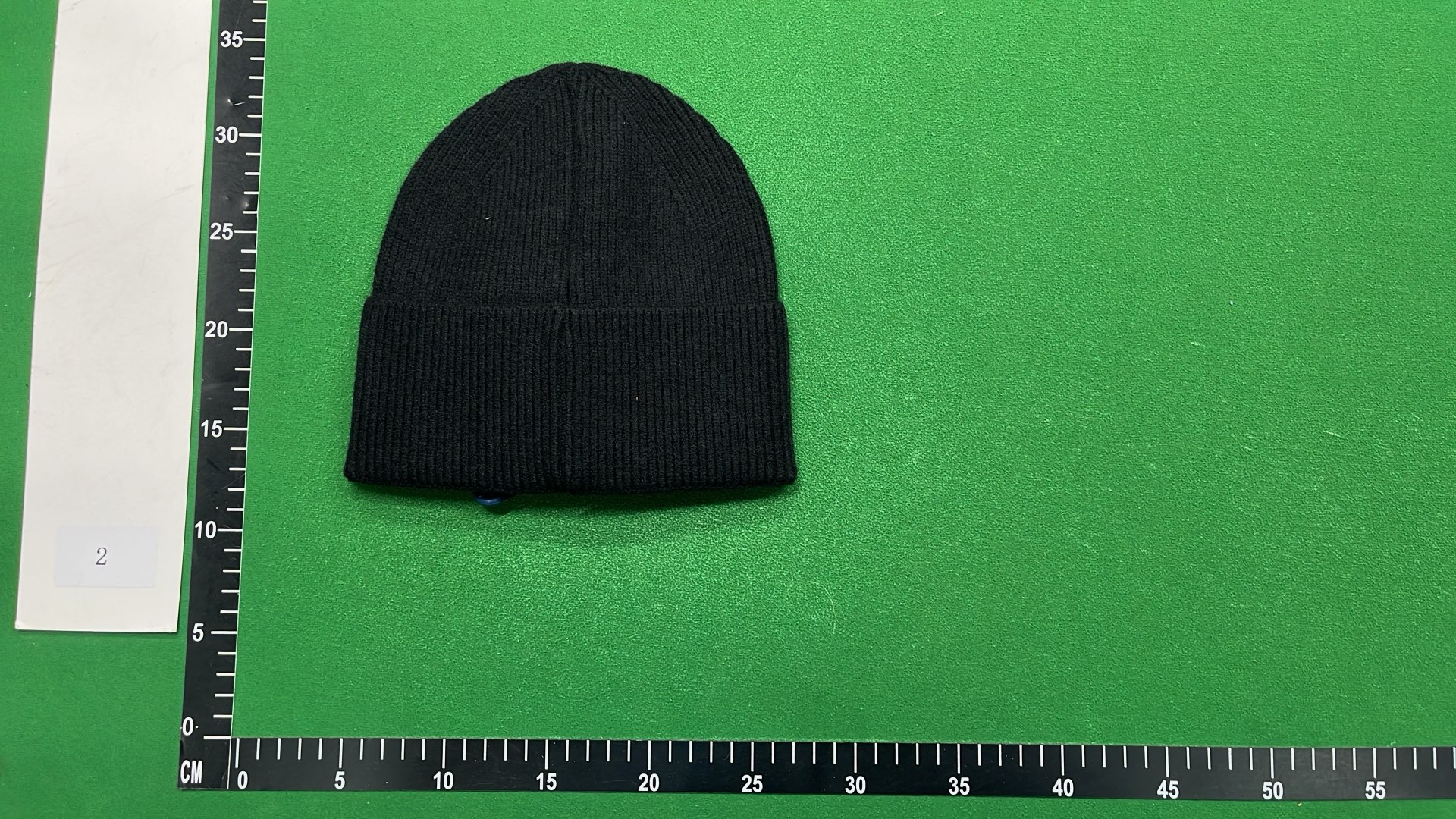 Moncler Black Knit Beanie with Logo Patch