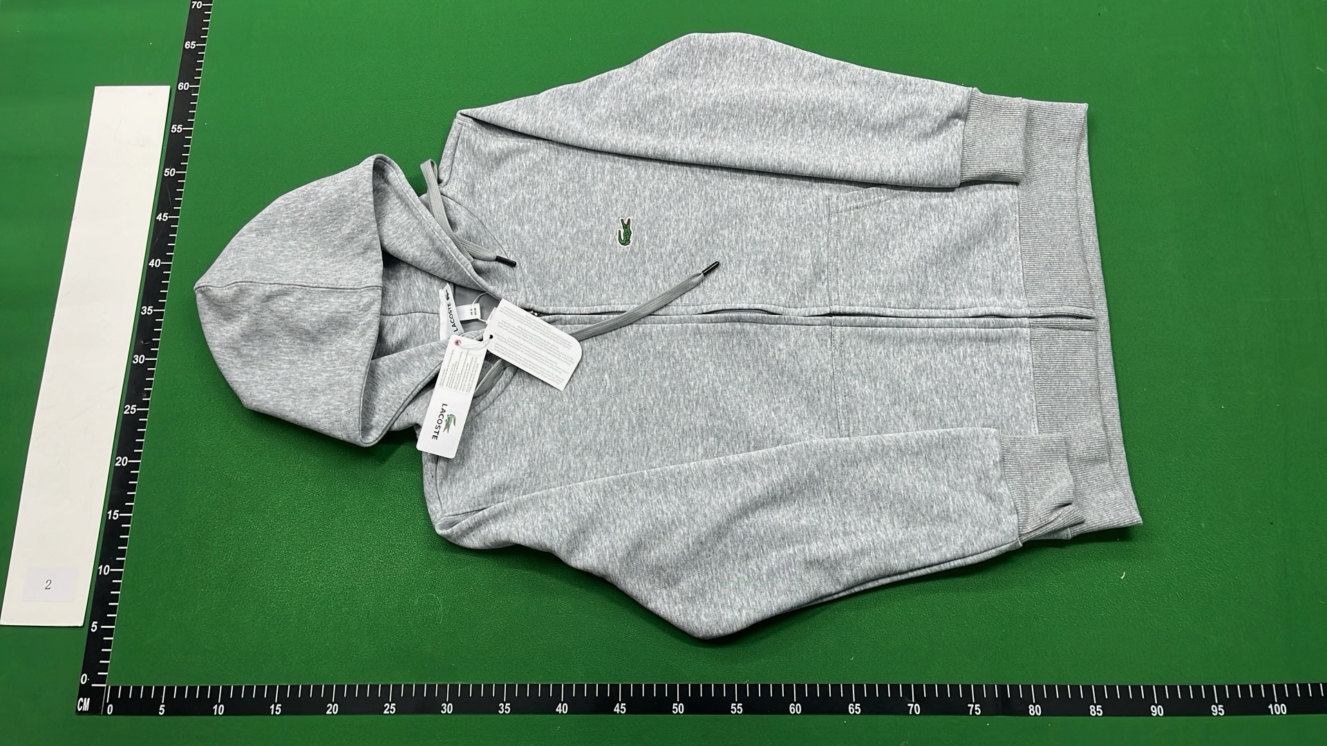 Lacoste Men's Hoodie Sweatshirt - White Zip-Up with Crocodile Logo