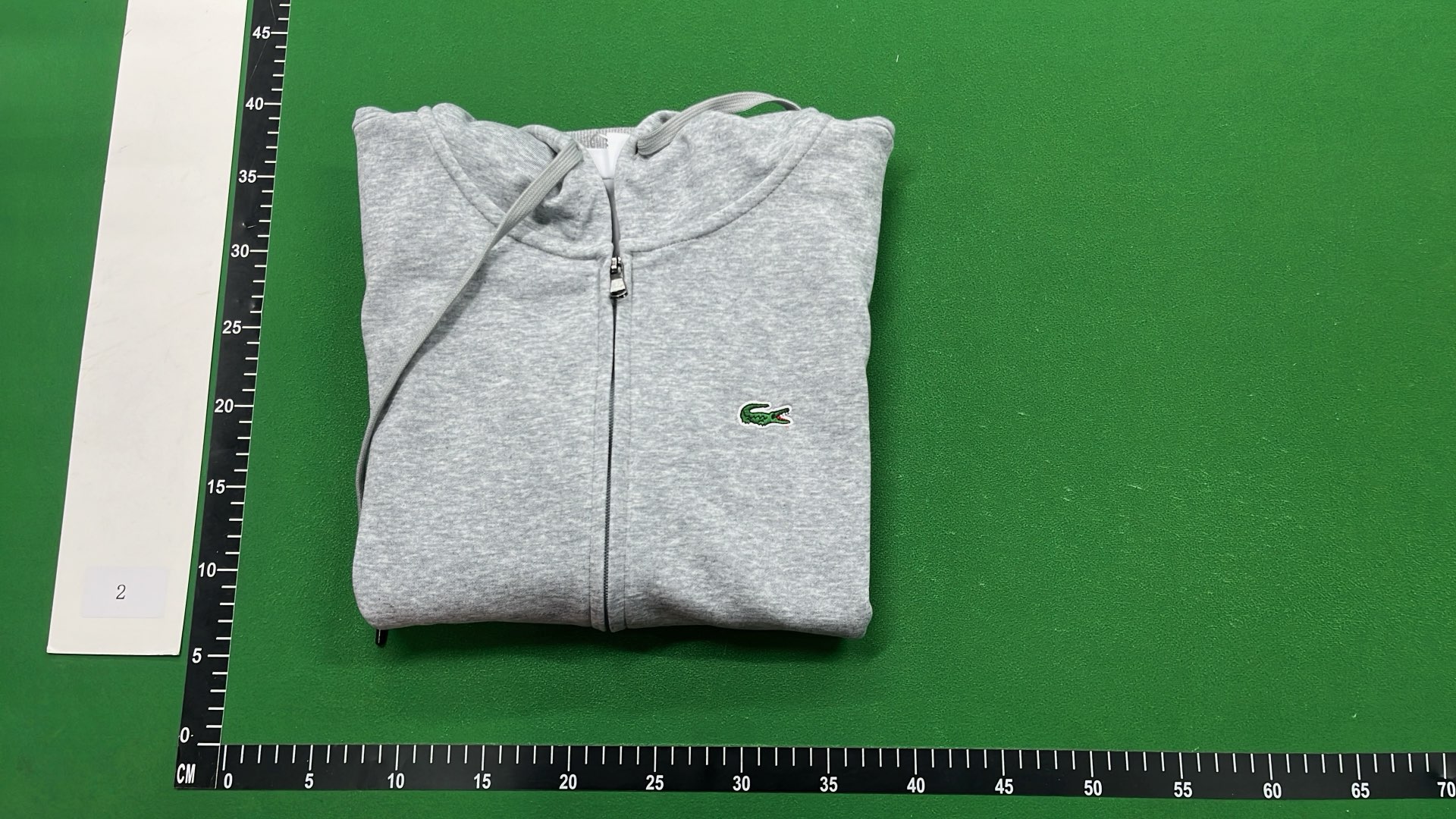 Lacoste Men's Hoodie Sweatshirt - White Zip-Up with Crocodile Logo