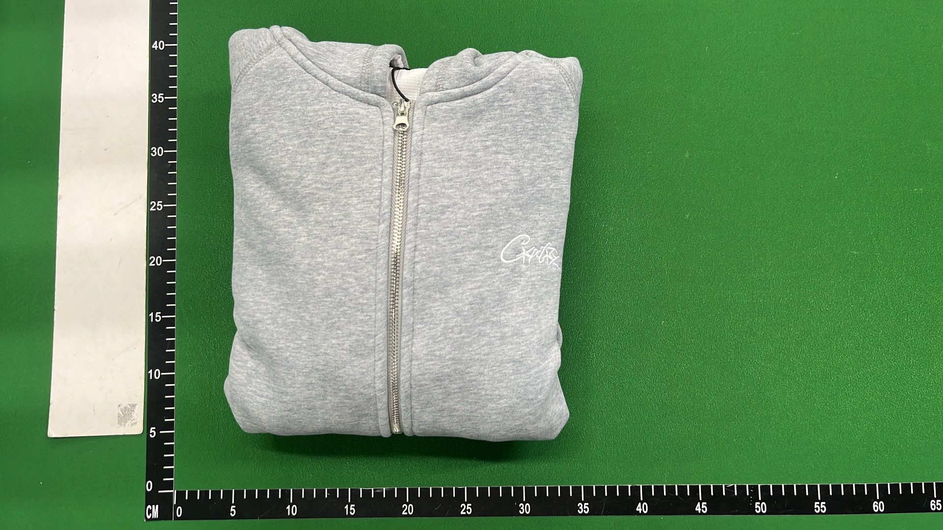 Gray Crewneck Sweatshirt with Embroidered Logo