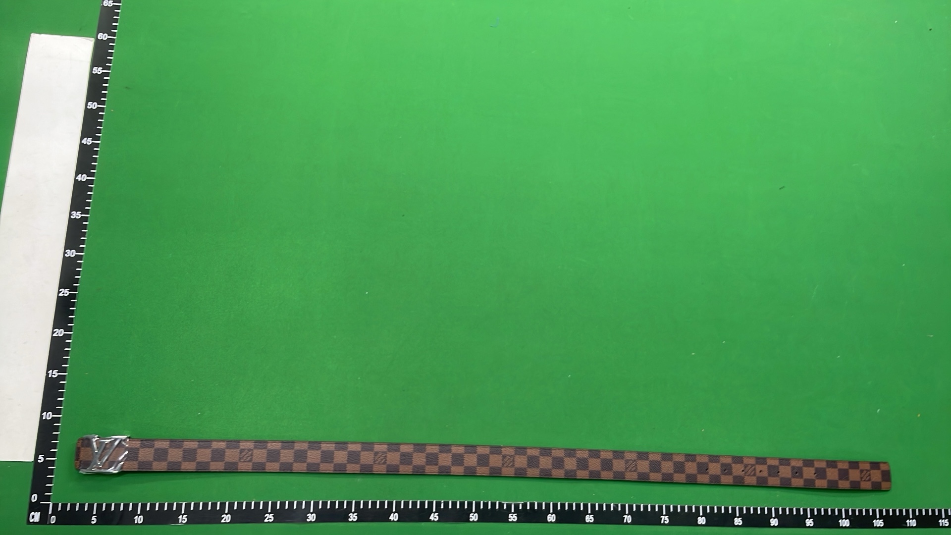 LV Damier Ebene Belt with Silver Buckle