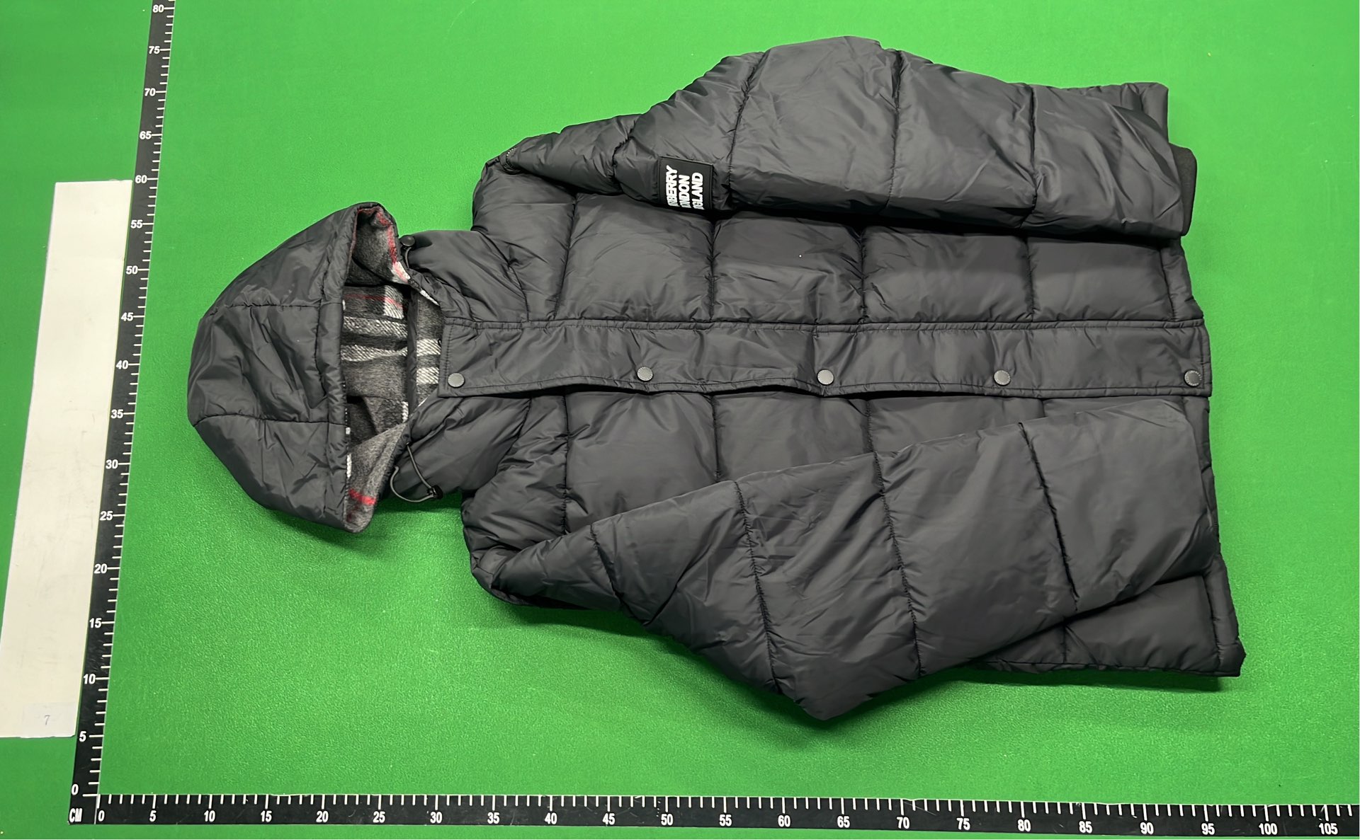 Burberry London England Down Jacket with Check Lining