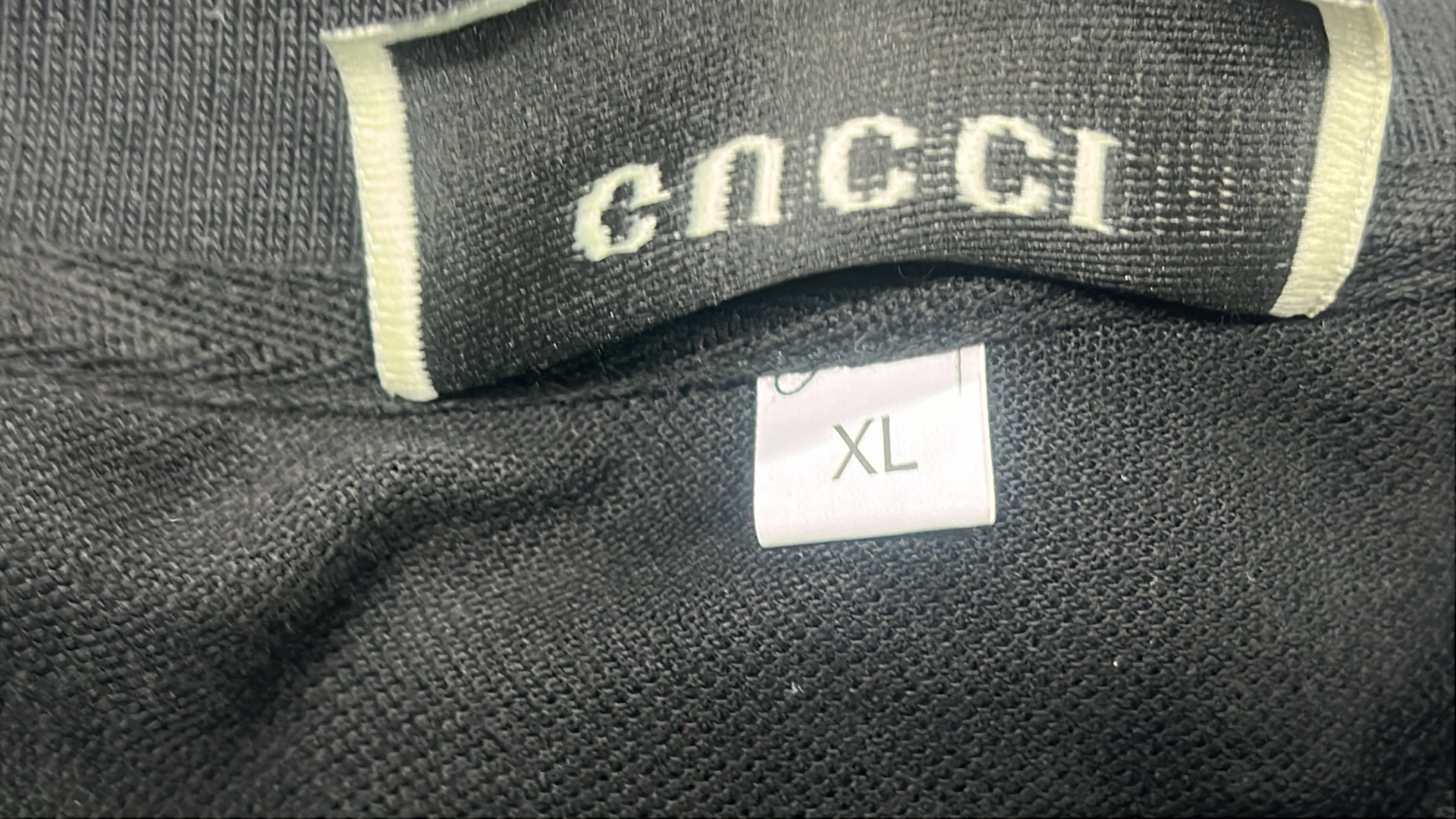 GUCCI Polo Shirt Men's Classic Fit Black White