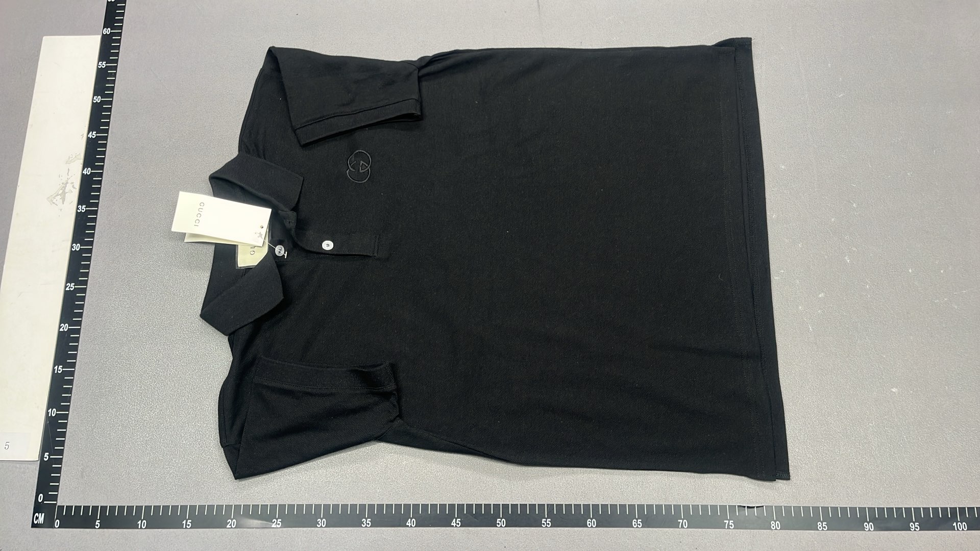 GUCCI Polo Shirt Men's Classic Fit Black White
