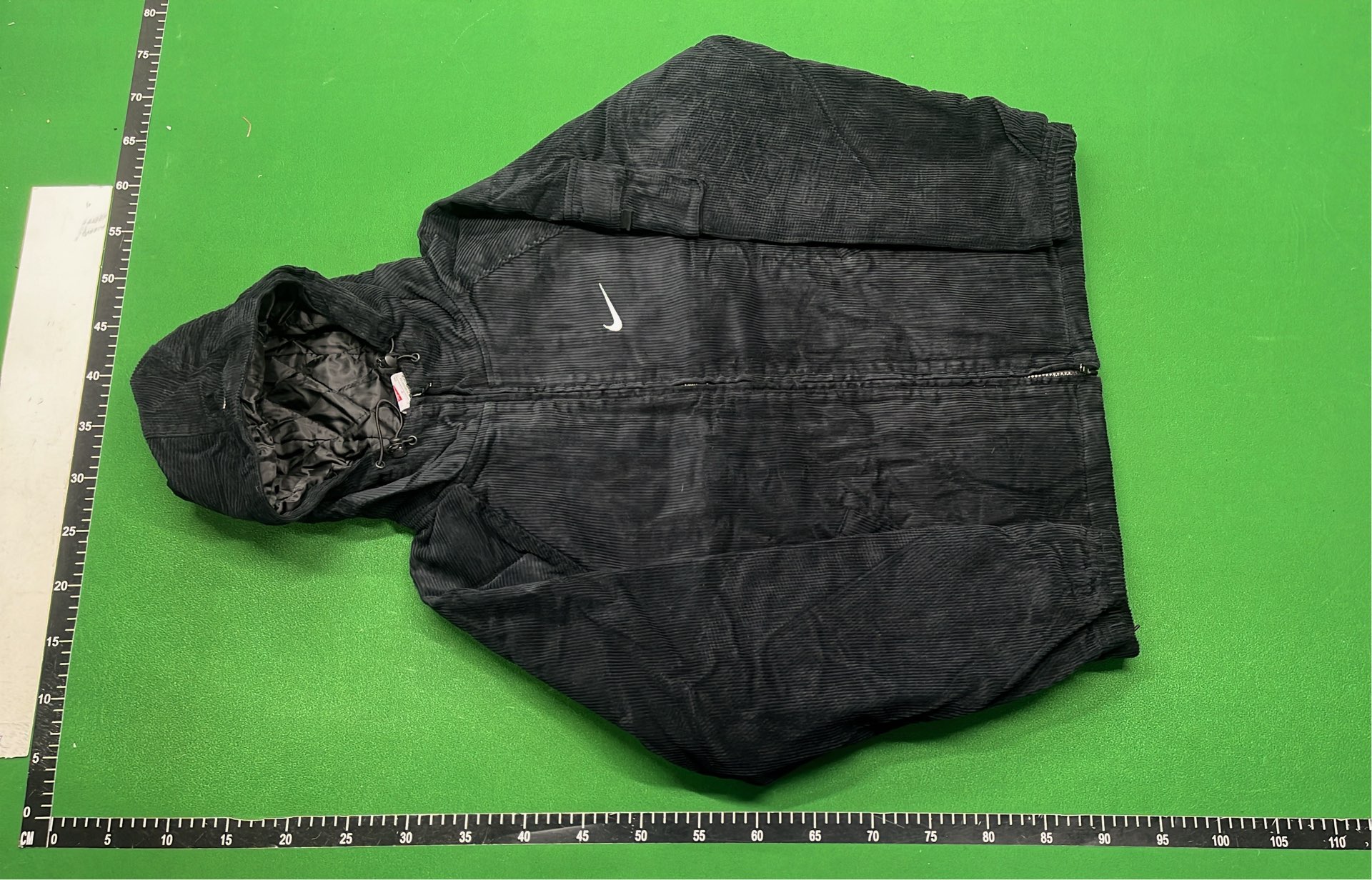 Black Hooded Fleece Jacket for Men
