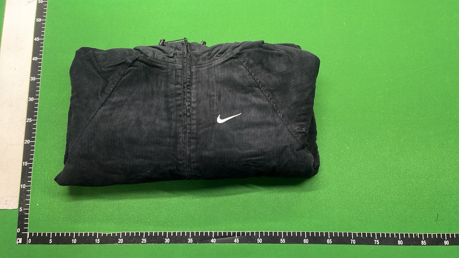 Black Hooded Fleece Jacket for Men