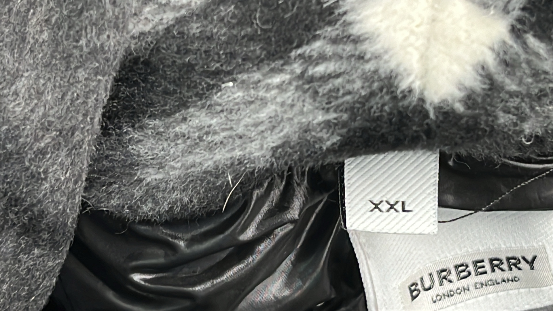 Burberry Black Puffer Jacket with Check Lining