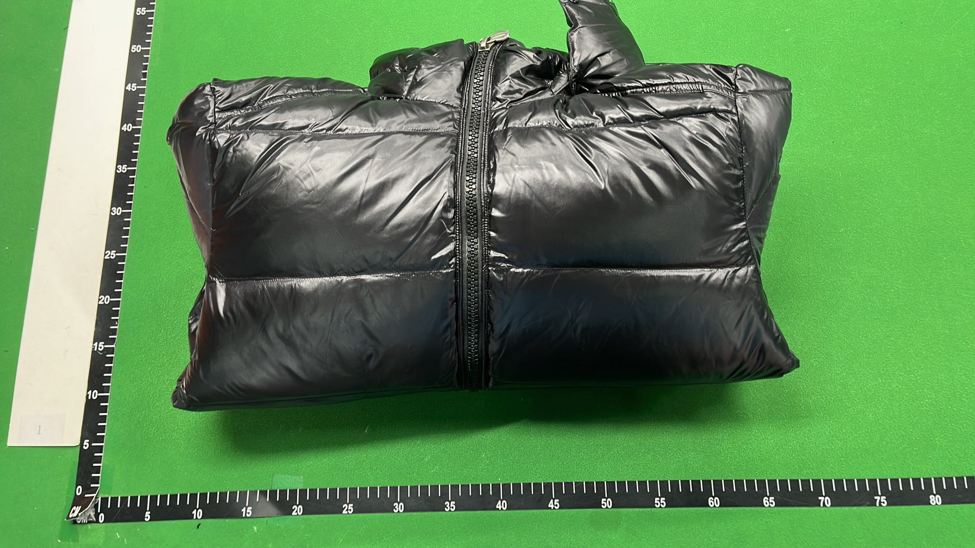 Black Quilted Down Jacket with Hood for Women