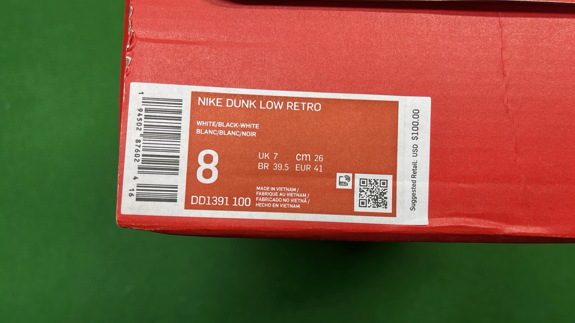Nike Dunk Low Grey White Black Sneakers