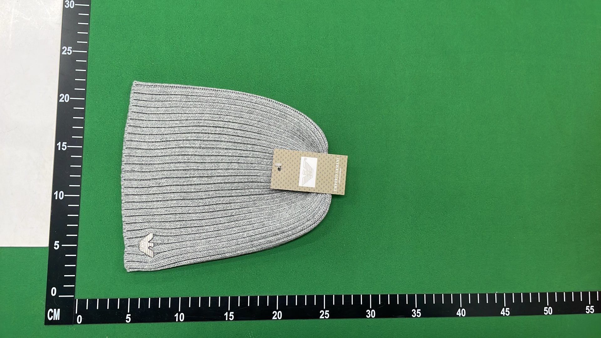 Gray Ribbed Knit Beanie with GA Logo