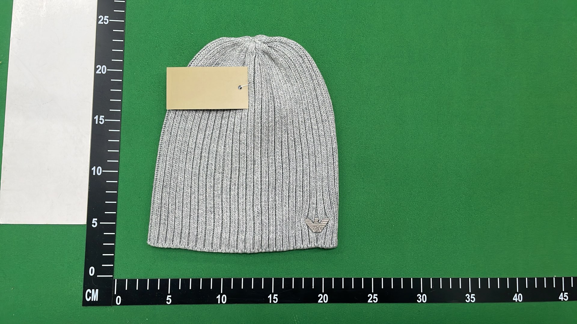 Gray Ribbed Knit Beanie with GA Logo